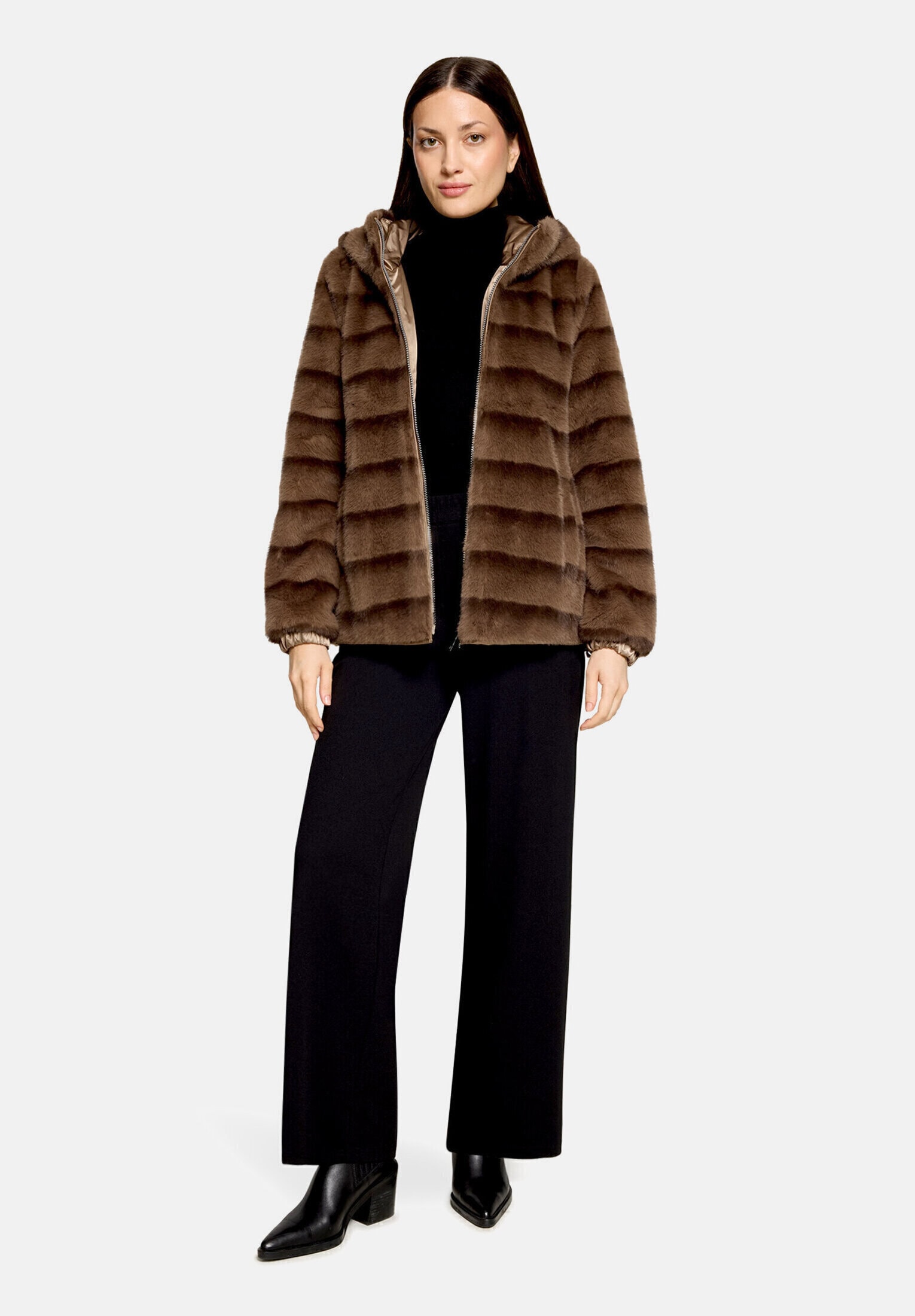 Betty Barclay Plüschjacke "Damen mit Kapuze" mit Kapuze
