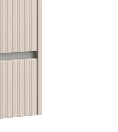 welltime Hochschrank »Urban«, Schubladen mit Softclose, Glaseinlegeböden, Schubladenfront geriffelt
