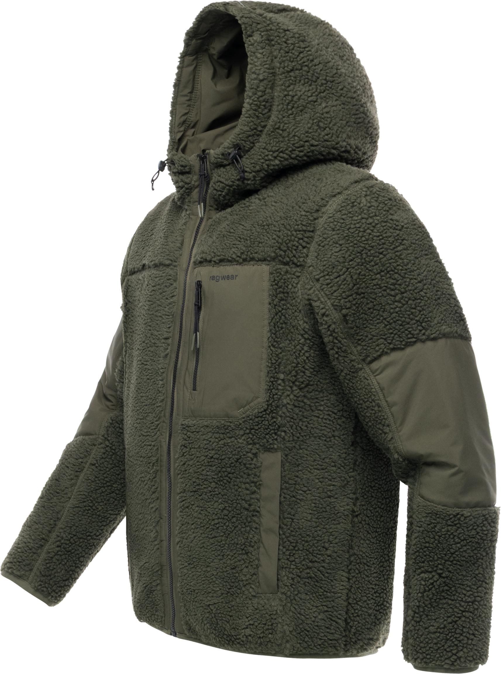 Ragwear Plüschjacke »Chille« mit Kapuze Flauschige Übergangsjacke aus Teddyfleece