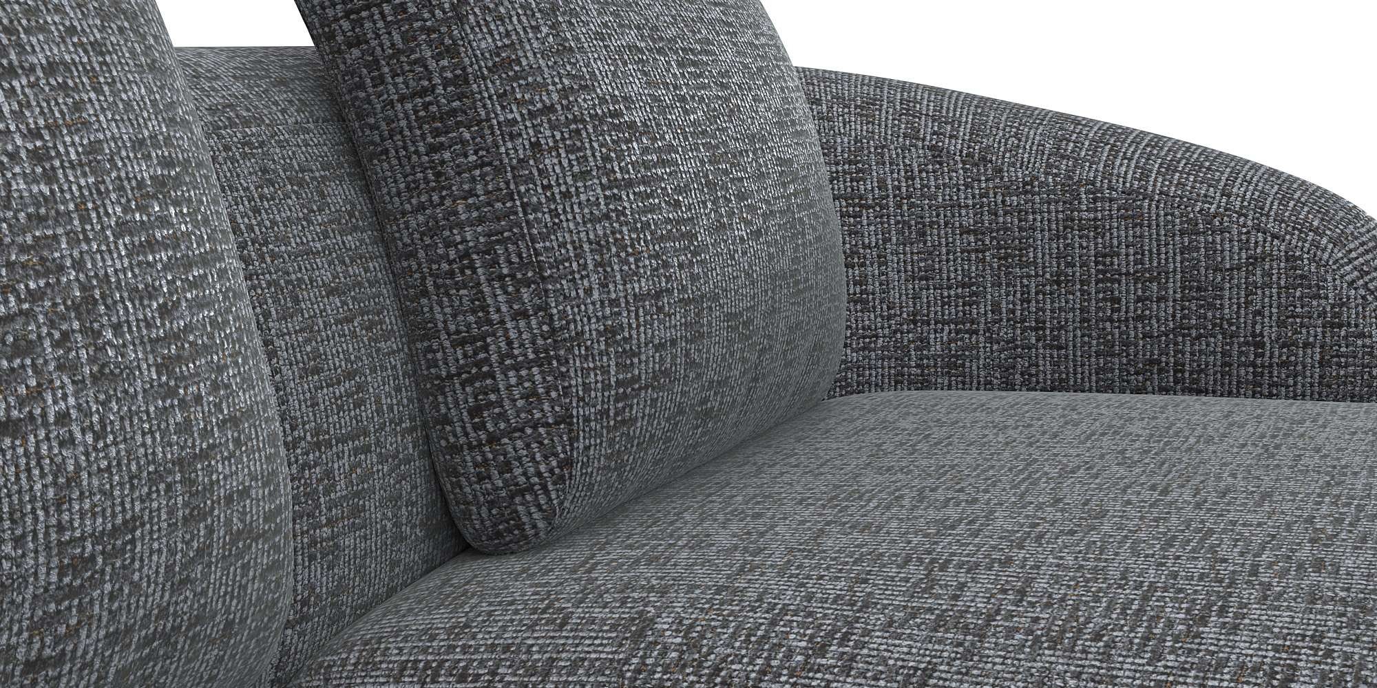 FLEXLUX Wohnlandschaft »Torino, rund, L-Form, Sofa-Ecke mit Recamiere, Longchair-Sofa«, Modernes, organisches Sofa-Design, Kaltschaum, Wellenunterfederung