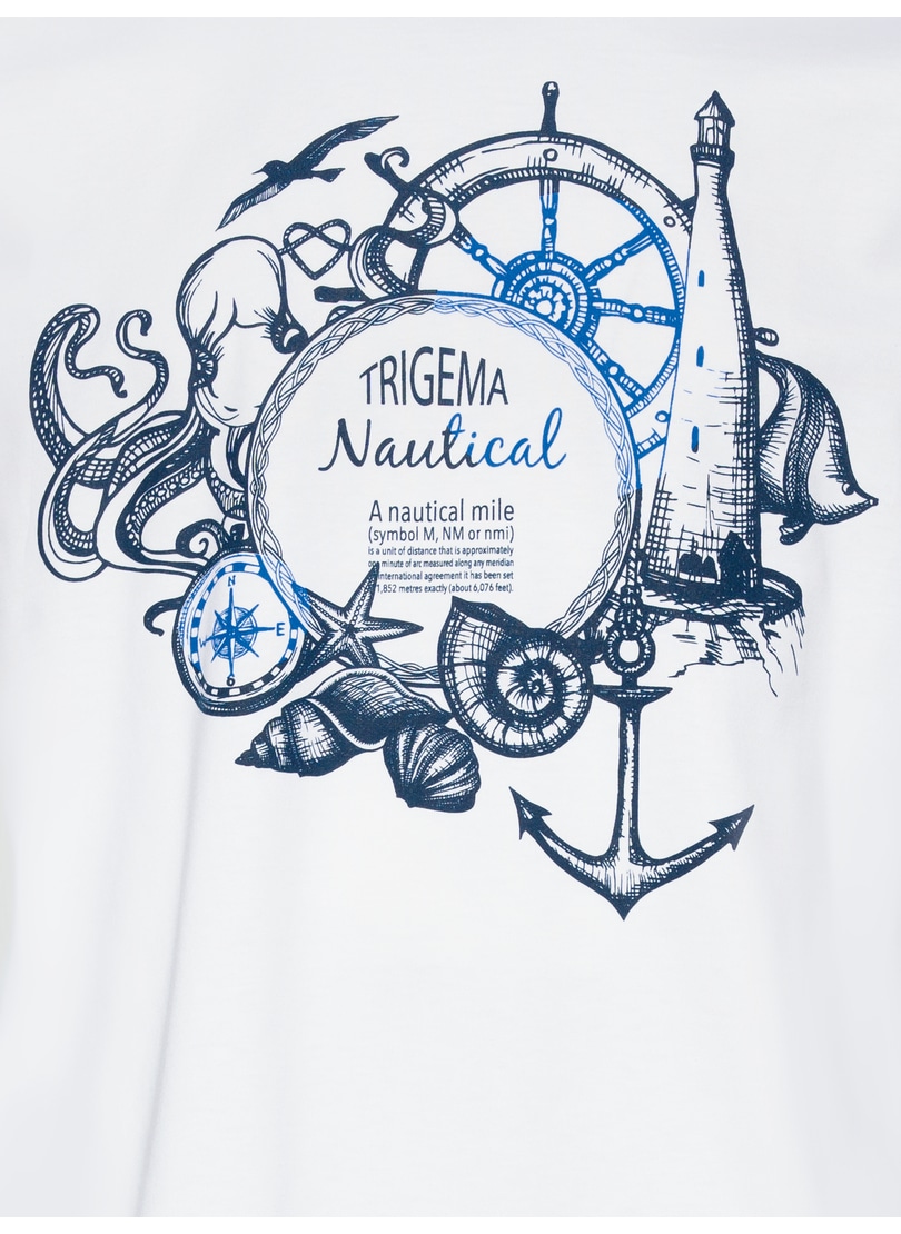 Trigema T-Shirt »TRIGEMA T-Shirt mit maritimem Printmotiv«, (1 tlg.)