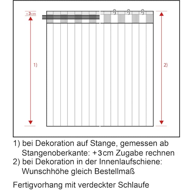 Neutex for you! Vorhang »Linessa«, (1 St.), Schal mit verdeckten Schlaufen,  Breite 137 cm, nach Maß auf Rechnung | BAUR