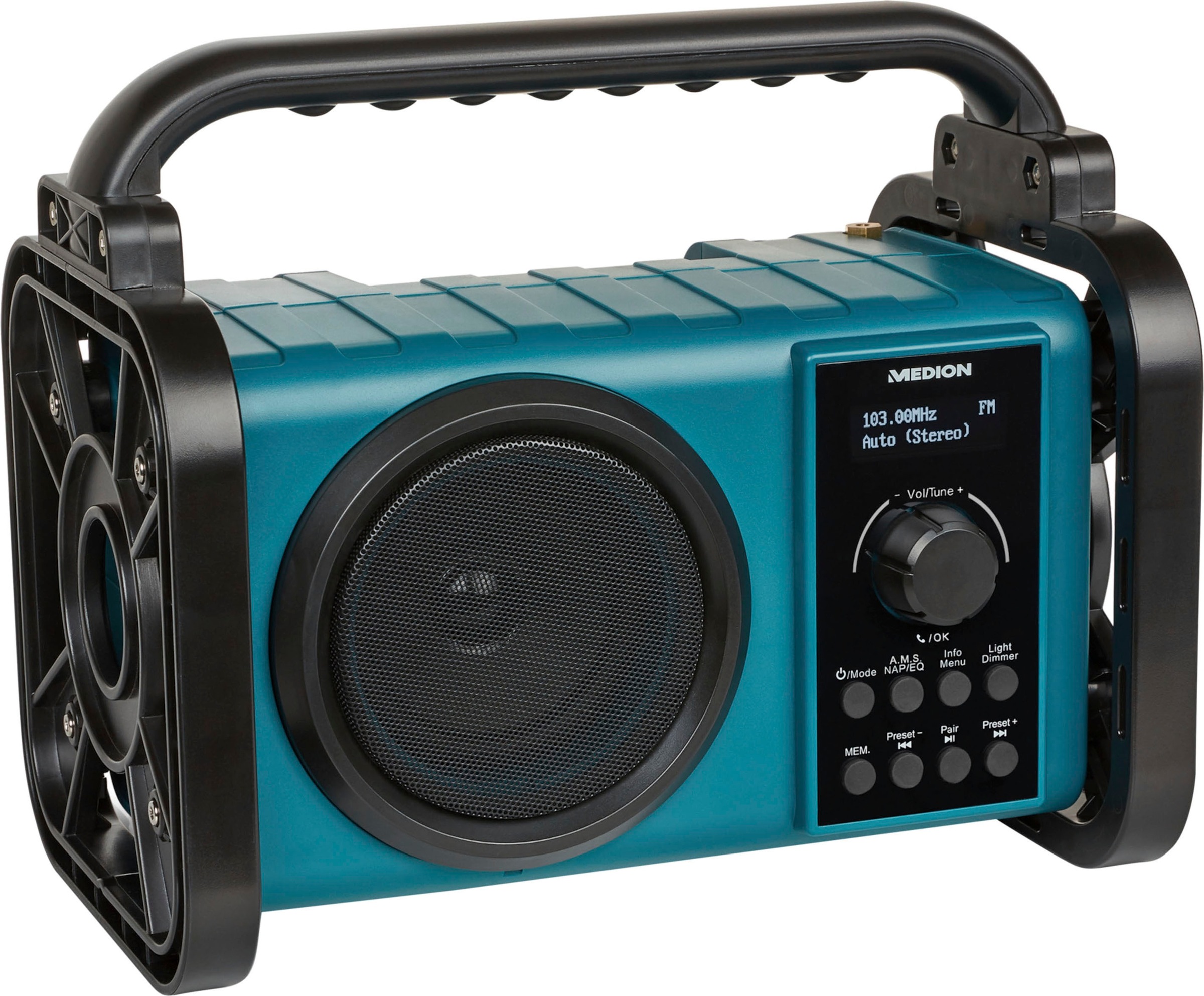 Medion® Baustellenradio »LIFE® E66045«, (Bluetooth FM-Tuner-UKW mit RDS-Digitalradio (DAB+) 5 W)