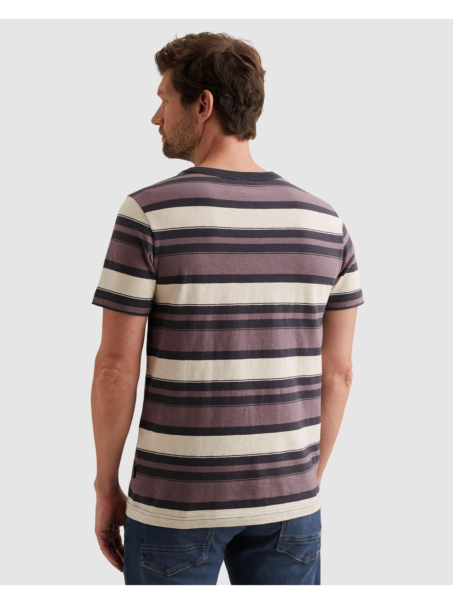 PME LEGEND T-Shirt »Short sleeve r-neck slub striped jersey« mit Logo Stickerei
