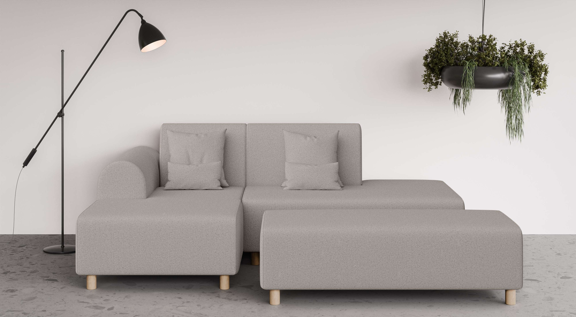 INOSIGN Ecksofa "Suyala", L-Form mit Hocker günstig online kaufen