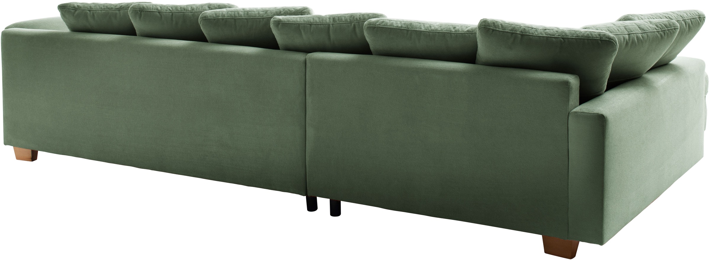 Mr. Couch Ecksofa »Bologna, L-Form, mit Holzfüßen«, wahlweise mit Kaltschaum