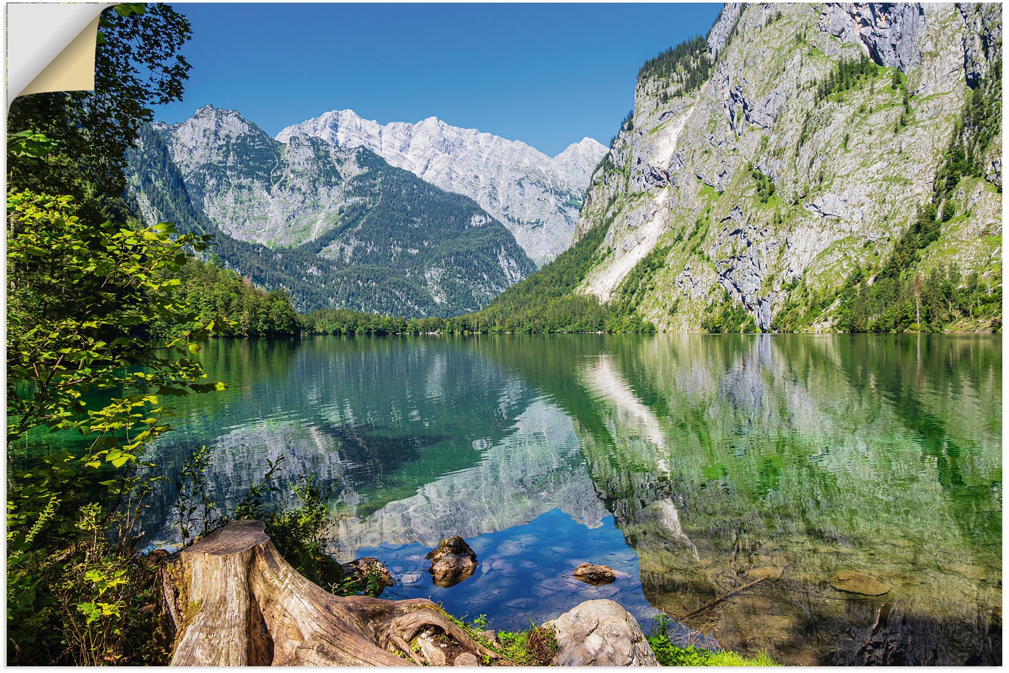 Artland Wandbild "Obersee Berchtesgadener Land in Bayern", Berge & Alpenbilder, (1 St.), als Alubild, Outdoorbild, Wanda