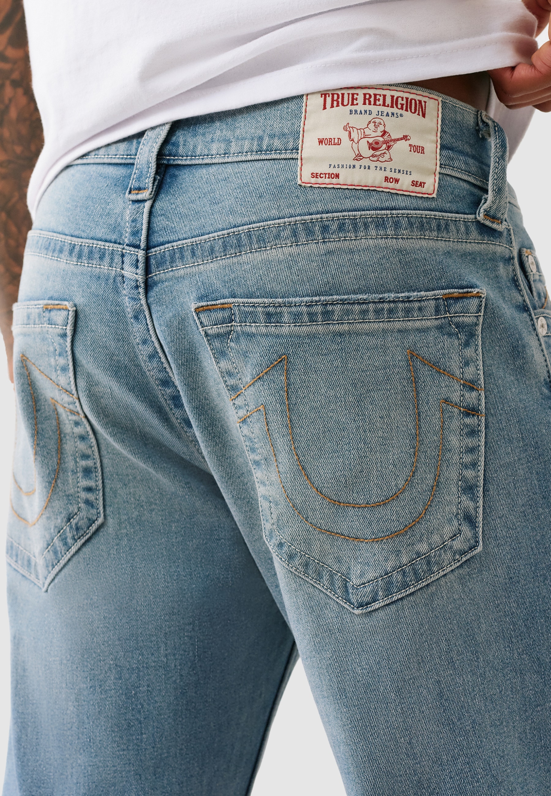 True Religion Tapered-fit-Jeans »GENO SN NO FLAP 32 IN« Baumwollmischung, relaxed fit