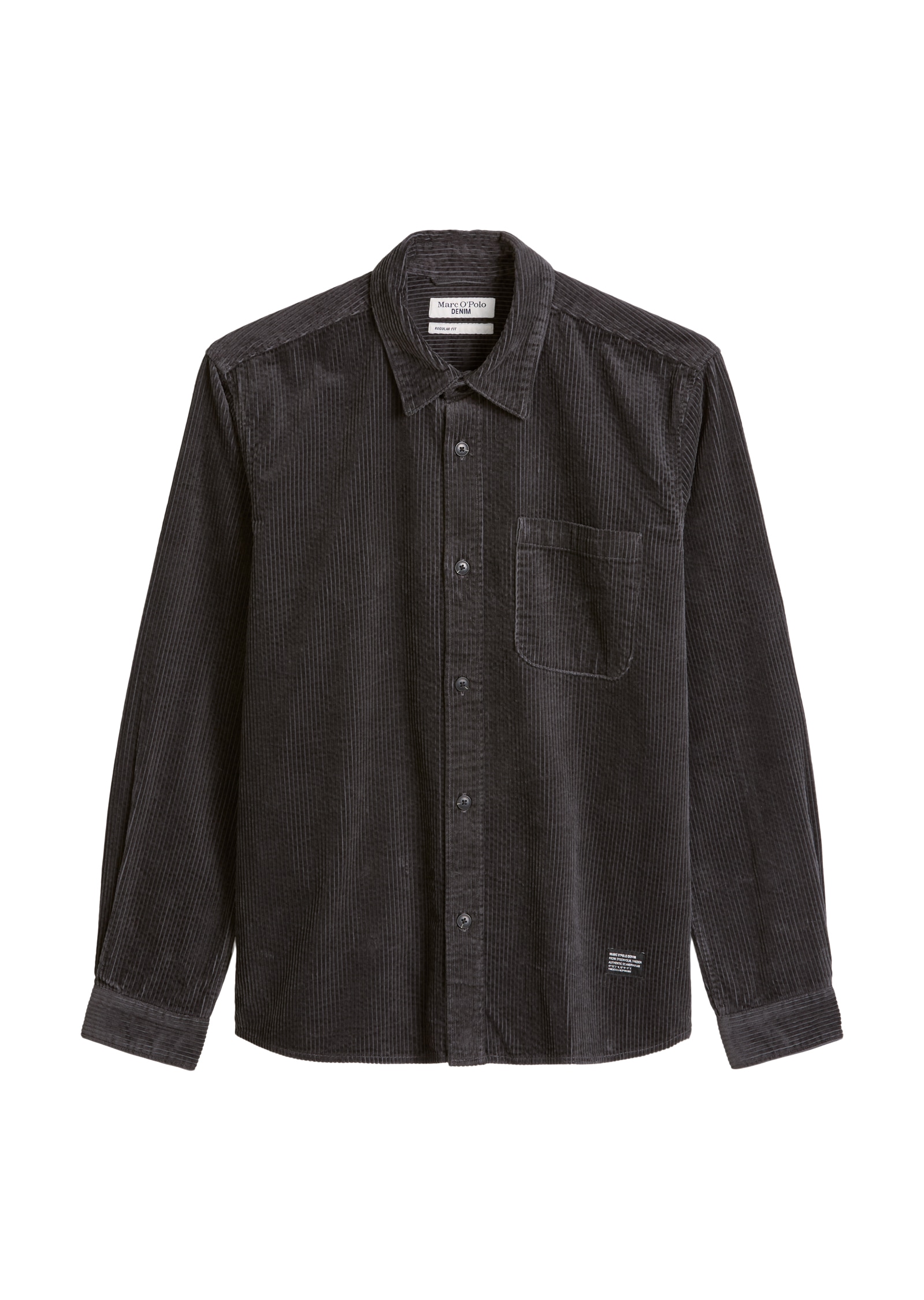 Marc O'Polo DENIM Langarmhemd »regular aus reine Bio-Baumwolle« Cordhemd