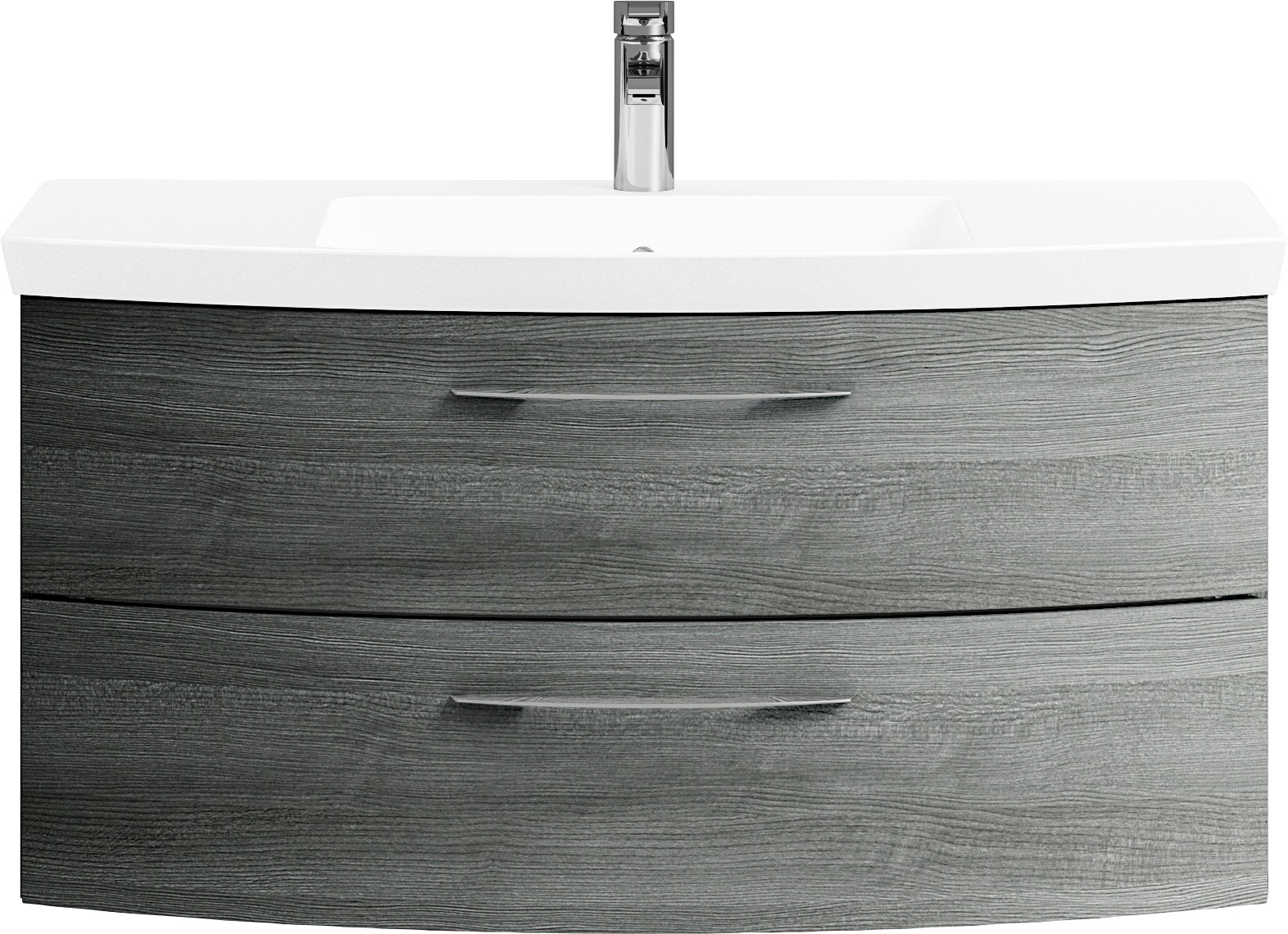 Saphir Badmöbel-Set »Cassca Sprint 3-teilig Mineralmarmor-Waschtisch mit LED-Spiegelschrank«, (4 St.), mit Unterschrank, 4 Türen, 3 Schubladen, inkl. Türdämpfer