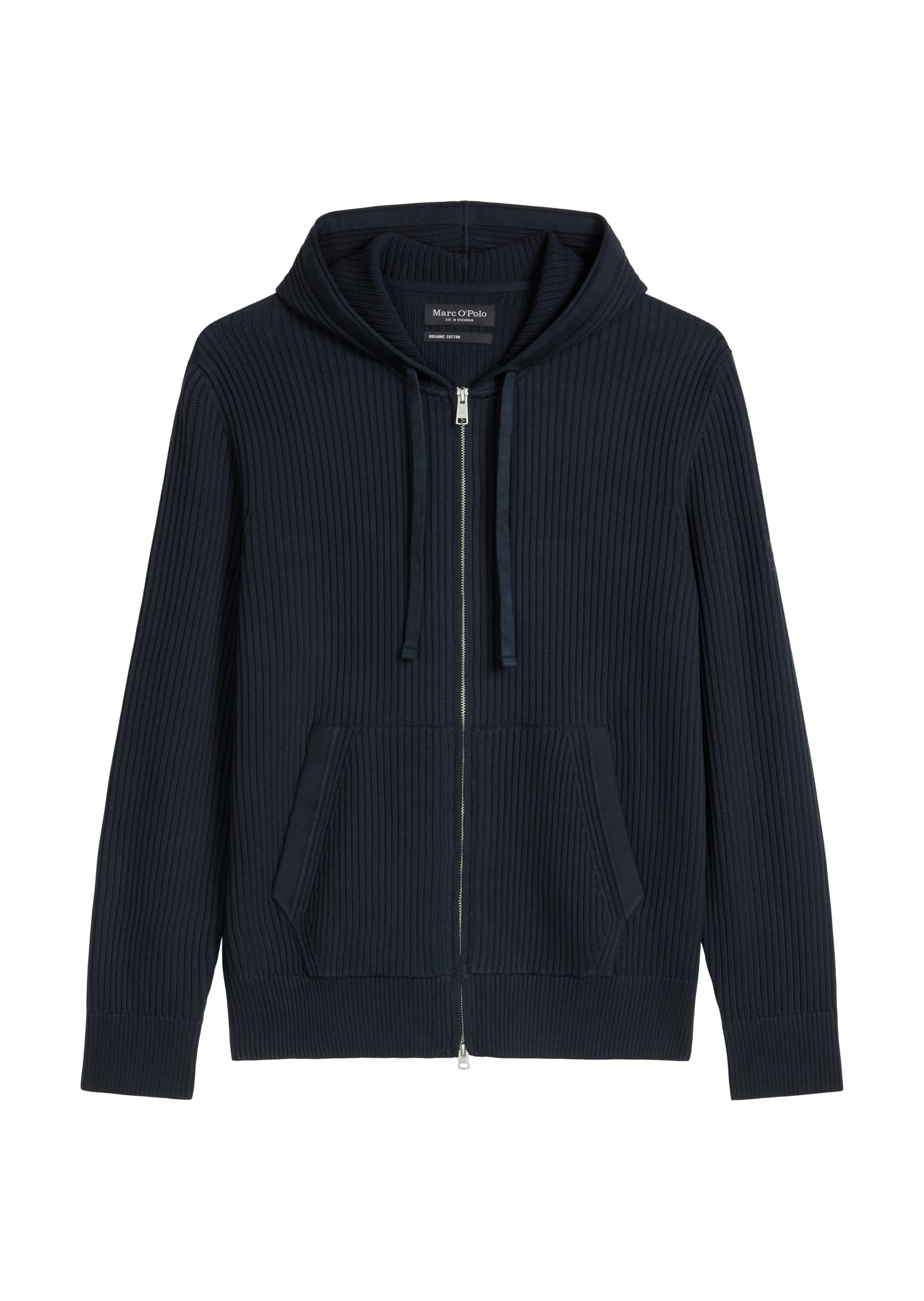 Marc OPolo Kapuzenstrickjacke regular Fit, geteilte Kängurutasche günstig online kaufen