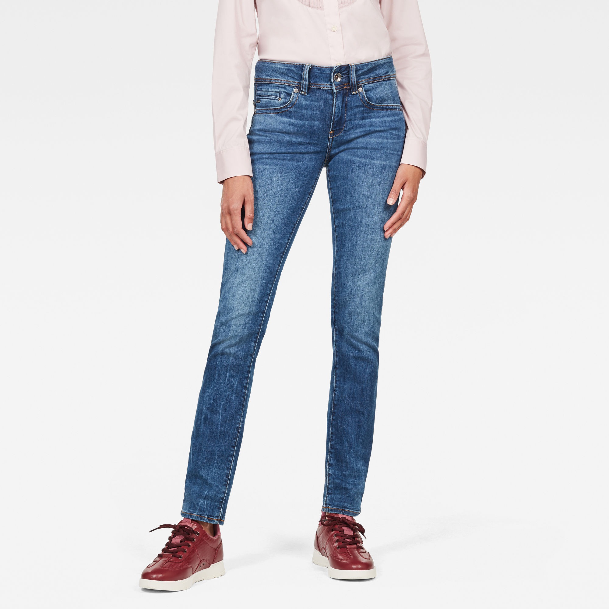 G-STAR Straight-Jeans "Midge Straight Women", mit Used-Effekten günstig online kaufen
