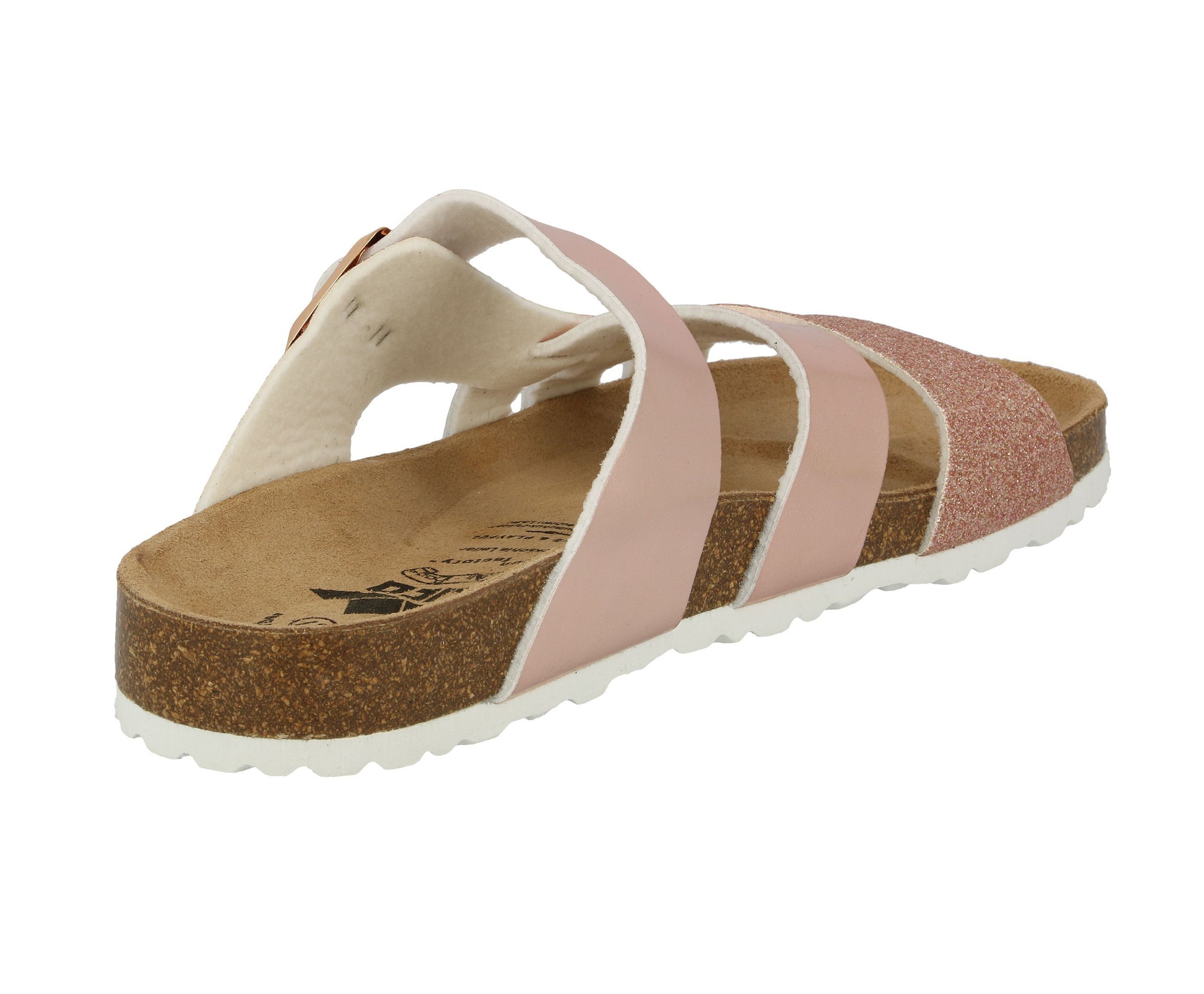 Pantolette LICO "Pantolette Bioline Latino", Damen, Gr. 42, rosa, Synthetik, Schuhe Damenschuh Schlappen Pantolette Sommerschuh 3