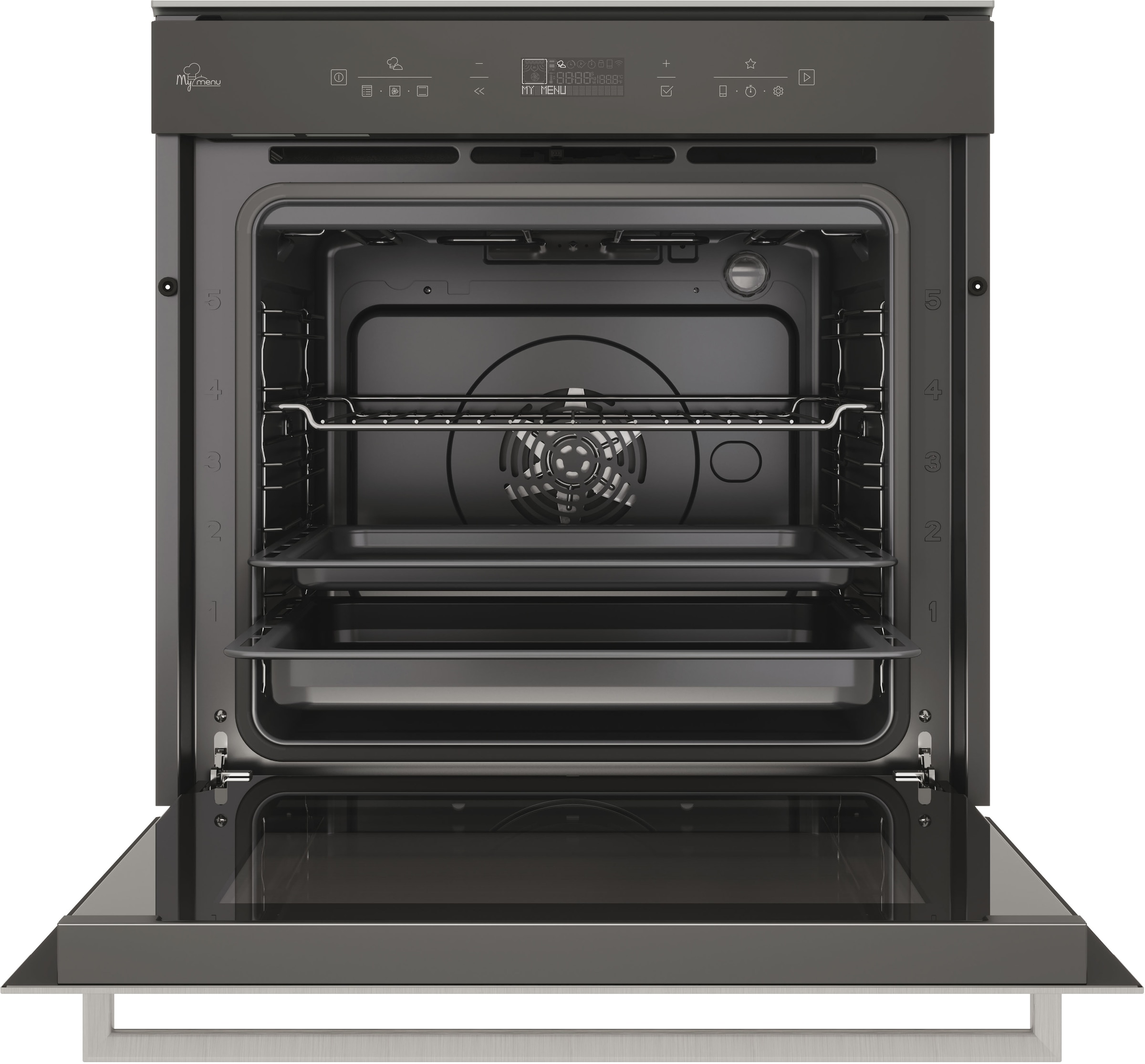 BAUKNECHT Backofen-Set »BIK7 CHC8TS PT«, mit 3-fach-Teleskopauszug, (Set), APP STEUERBAR, HYDROLYSE