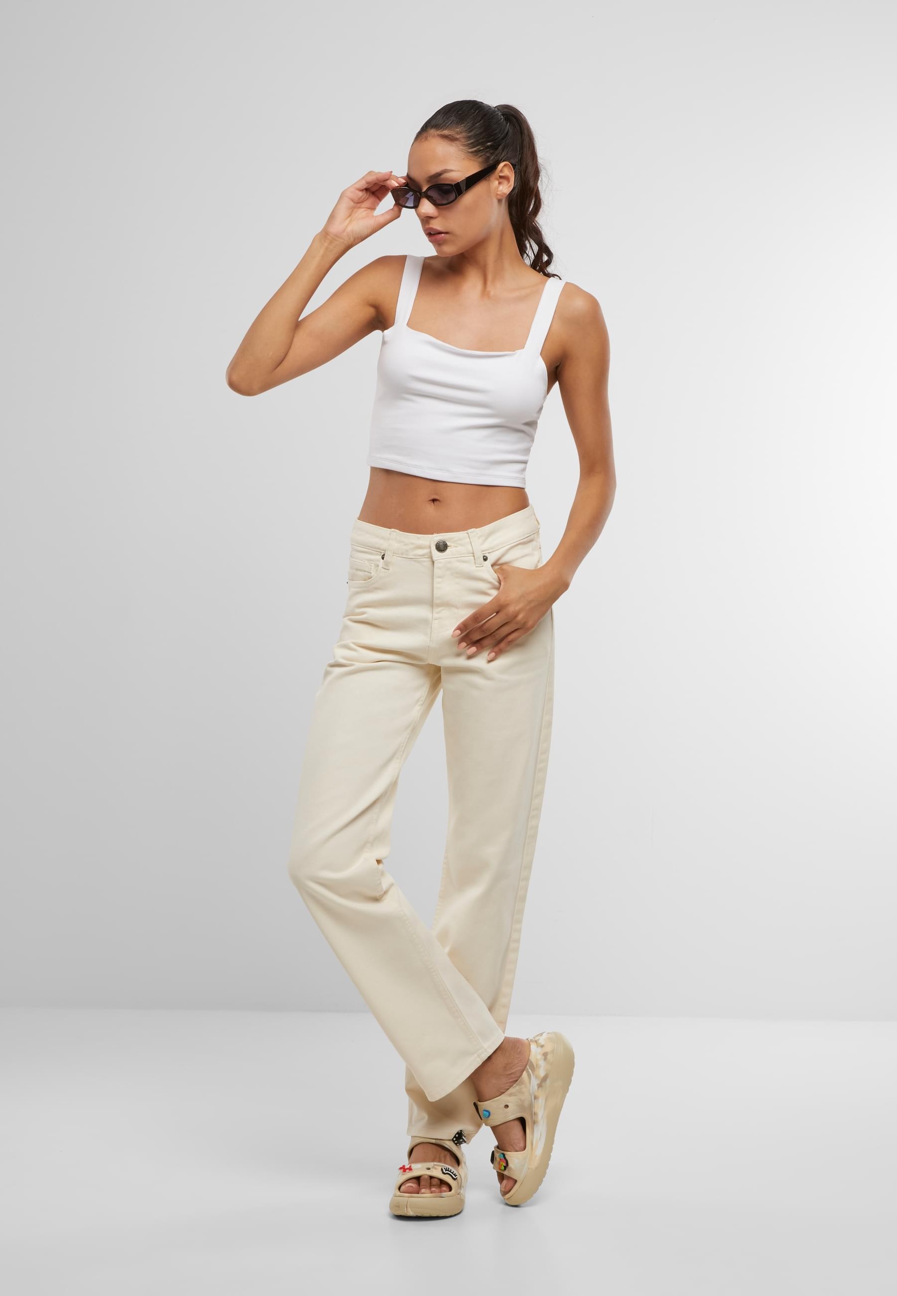 URBAN CLASSICS Bequeme Jeans »Urban Classics Ladies Straight Fit Denim«