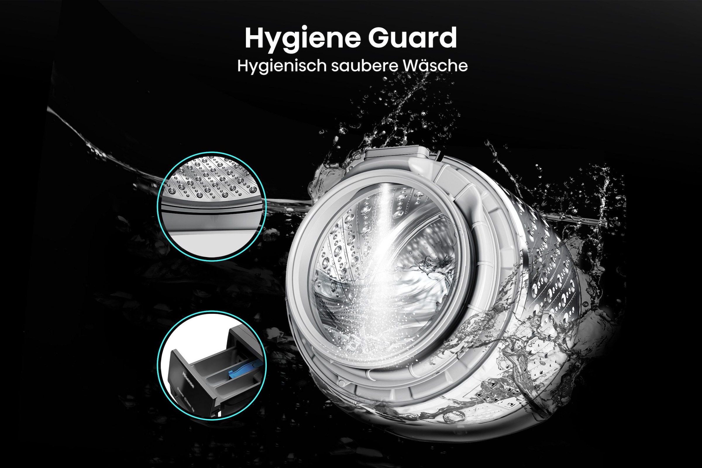 Hisense Waschmaschine »WF5S1045BB« 10,5 kg 1400 U/min AutoDosing