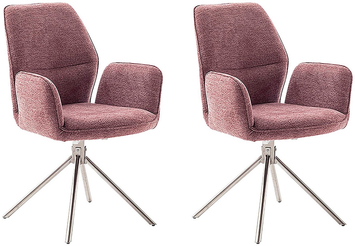 MCA furniture Esszimmerstuhl »GREYTON«, Chenille, (2er-Set), drehbar 180°, Belastbarkeit 120 kg, Sitzhöhe ca. 50 cm
