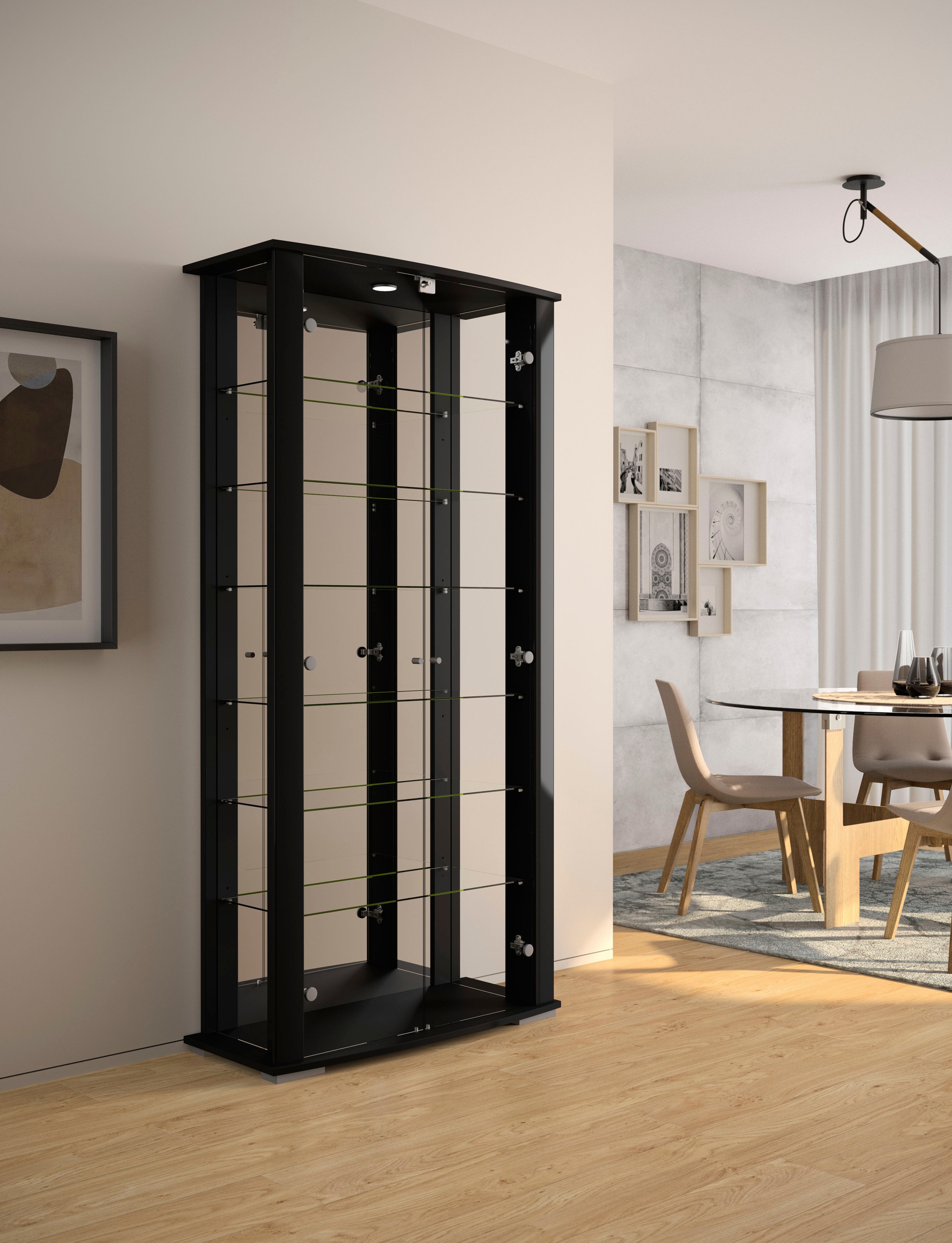 fif möbel Vitrine »STELLA«, Standvitrine/Glasvitrine 2x Glastür,perfekt für Sammler,Sammlervitrine