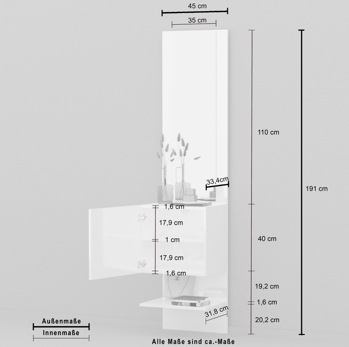 Tecnos Schuhschrank »Kompakt«, (1 St.), Höhe ca, 190 cm günstig kaufen |  BAUR