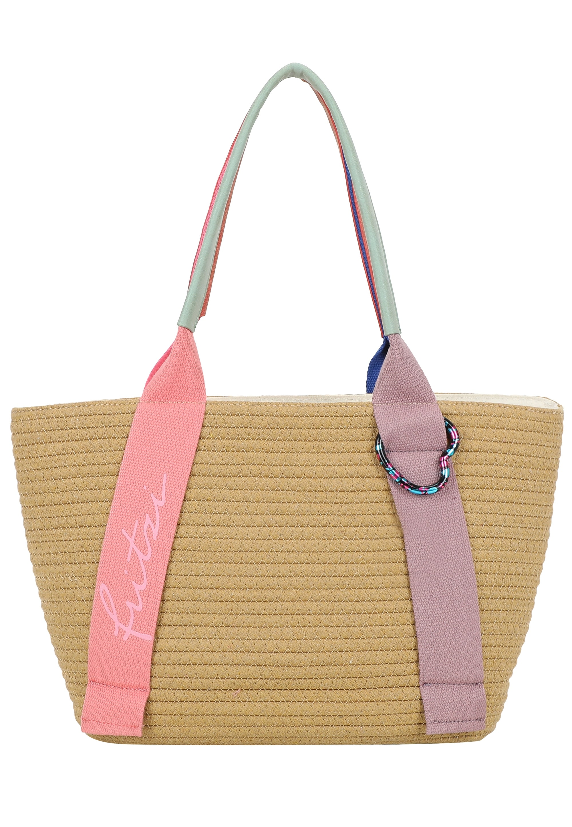 Fritzi aus Preußen Henkeltasche "Happy Summer Shopper" mit Reißverschluss und Herz-Karabiner