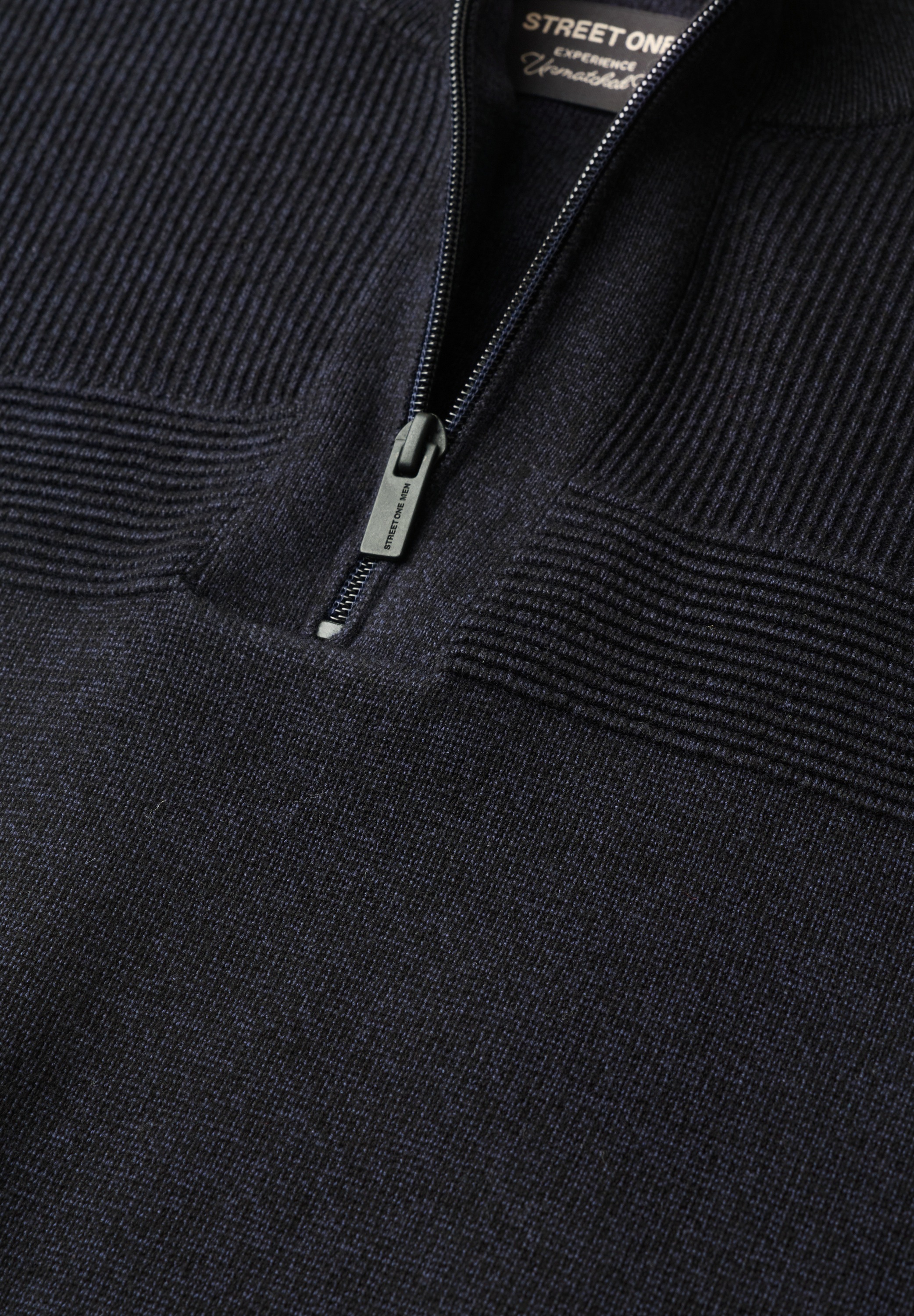 STREET ONE MEN Strickpullover in Unifarbe