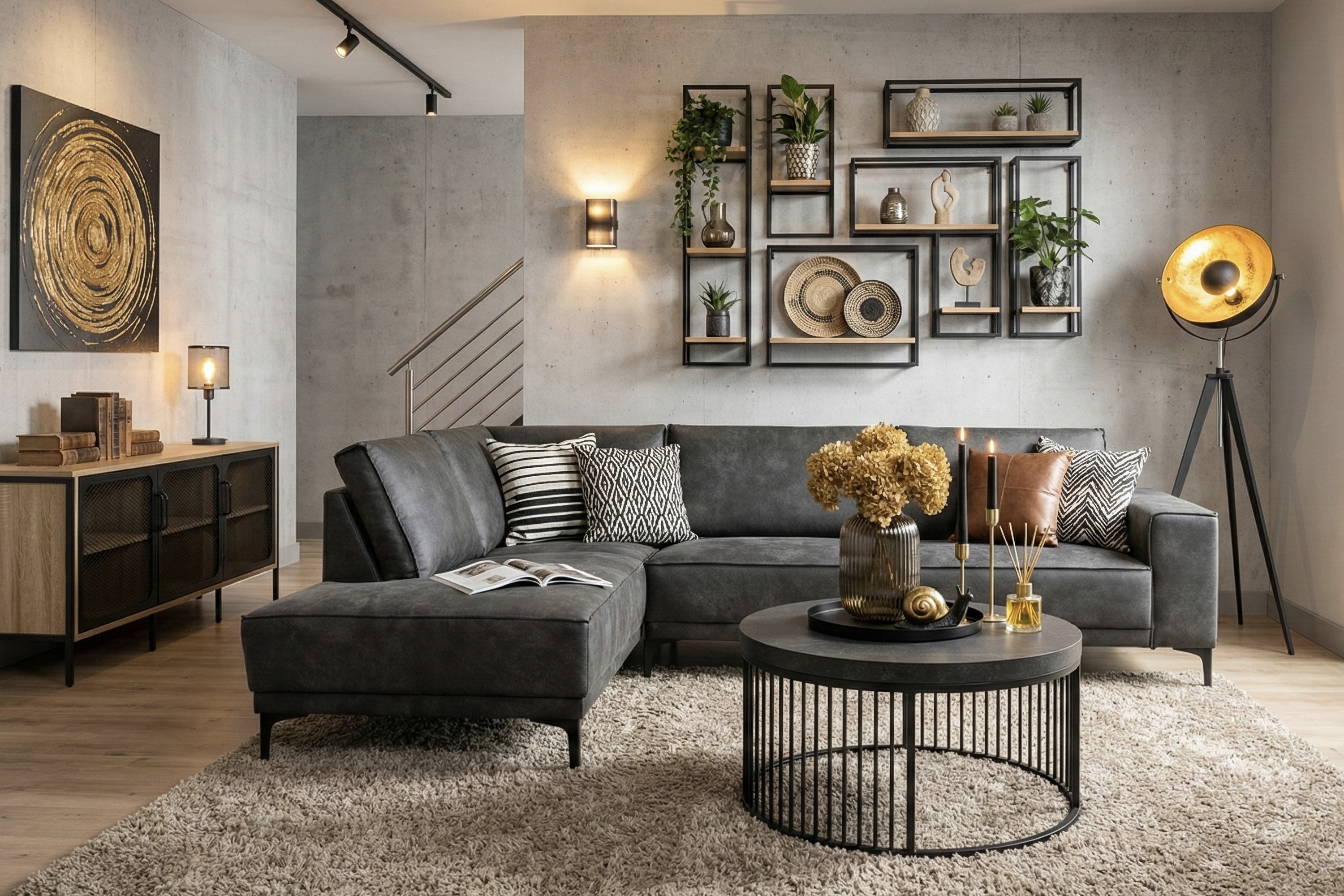 OTTO home Ecksofa "OLAND Luxus-Microfaser L-Form, B: 289 cm, Skandi-Design" Struktur, Flachgewebe, Luxus-Microfaser, Boucle
