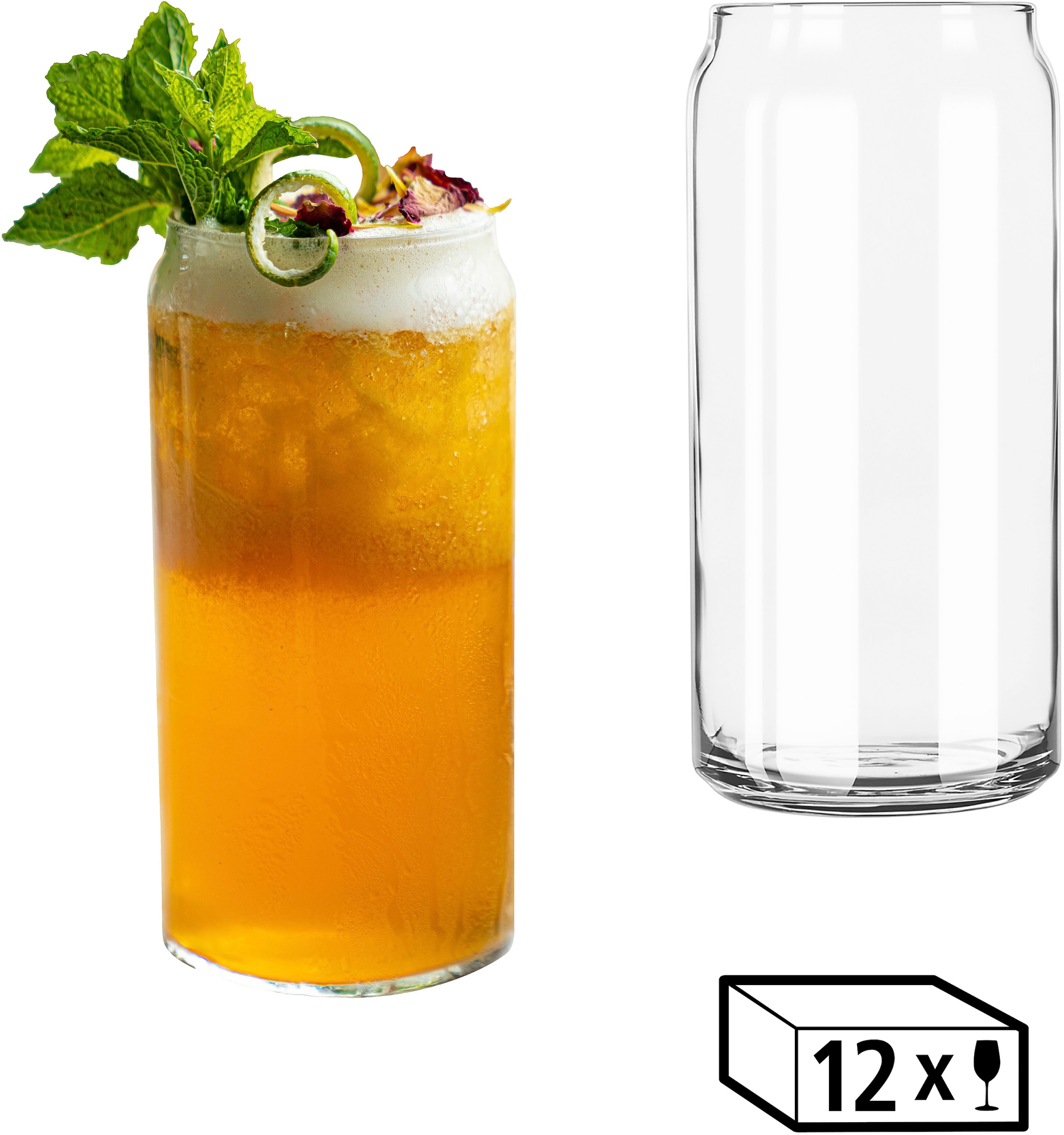 LIBBEY Gläser-Set "Libbey Trinkglas, 12er Set -GLASS CANS-" 591 ml, hochwer günstig online kaufen