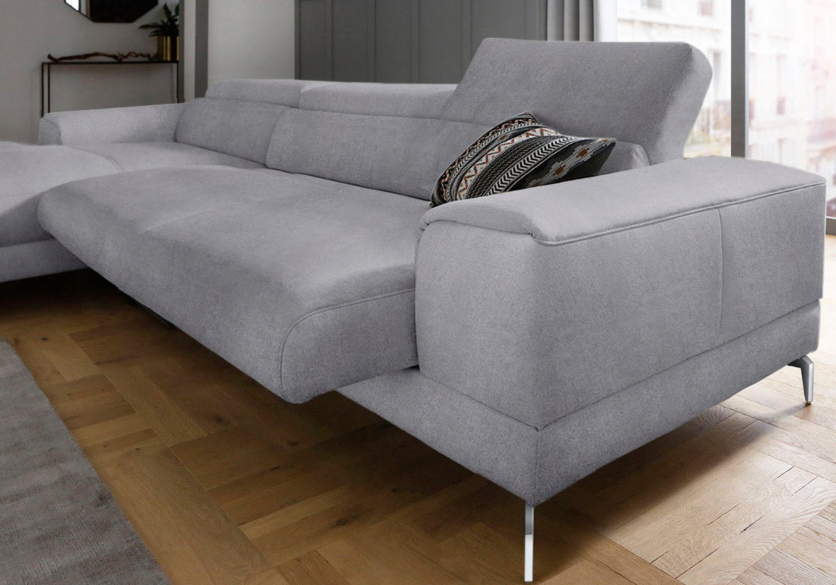 Thumbnail - W.SCHILLIG Ecksofa "piedroo, Designsofa mit tollem Sitzkomfort, elegant und bequem, L-Form", Kopfteilverstellung, wahlwe...