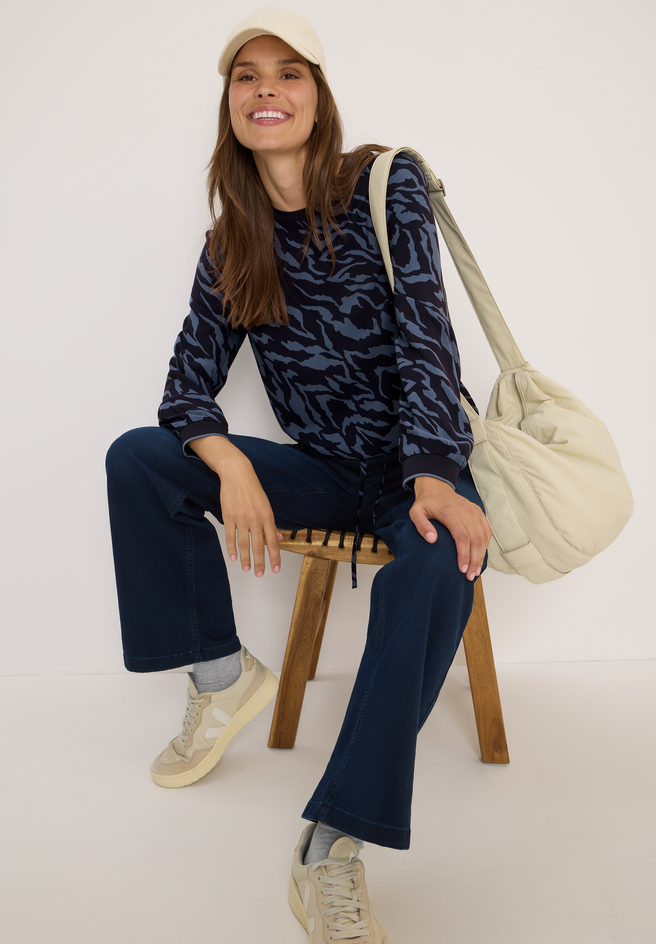 Cecil Langarmbluse, mit All-Over Print