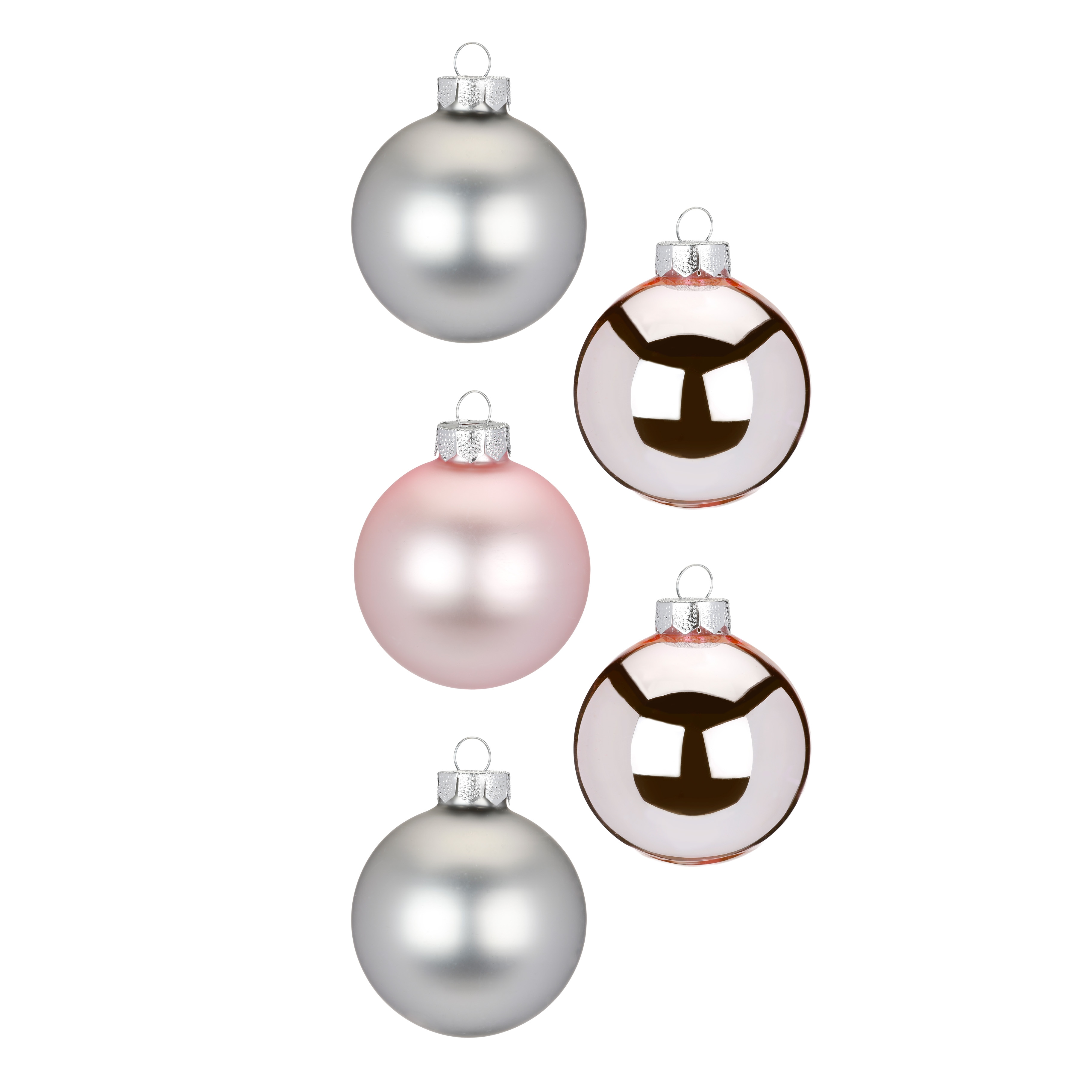 MAGIC by Inge Weihnachtsbaumkugel ""Soft Simplicity"" aus Glas, 28 Kugeln 6 cm, mit 100 Aufhängern