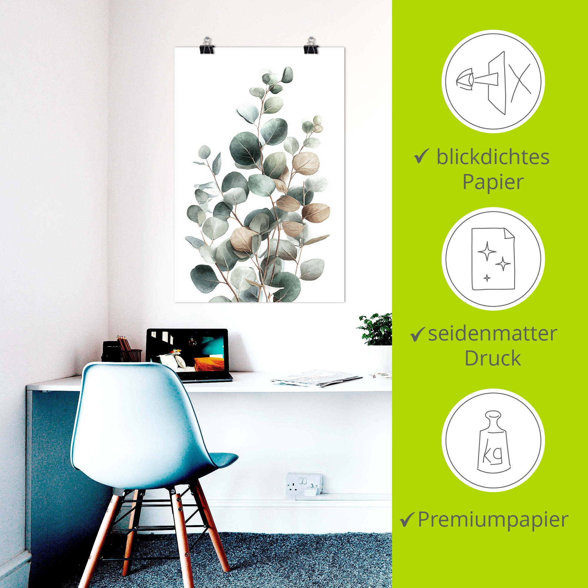 Artland Wandbild »Eukalyptus« Blätterbilder 1 Stk. tlg. als Alubild, Leinwandbild, Poster, Wandaufkleber in verschied. Größen