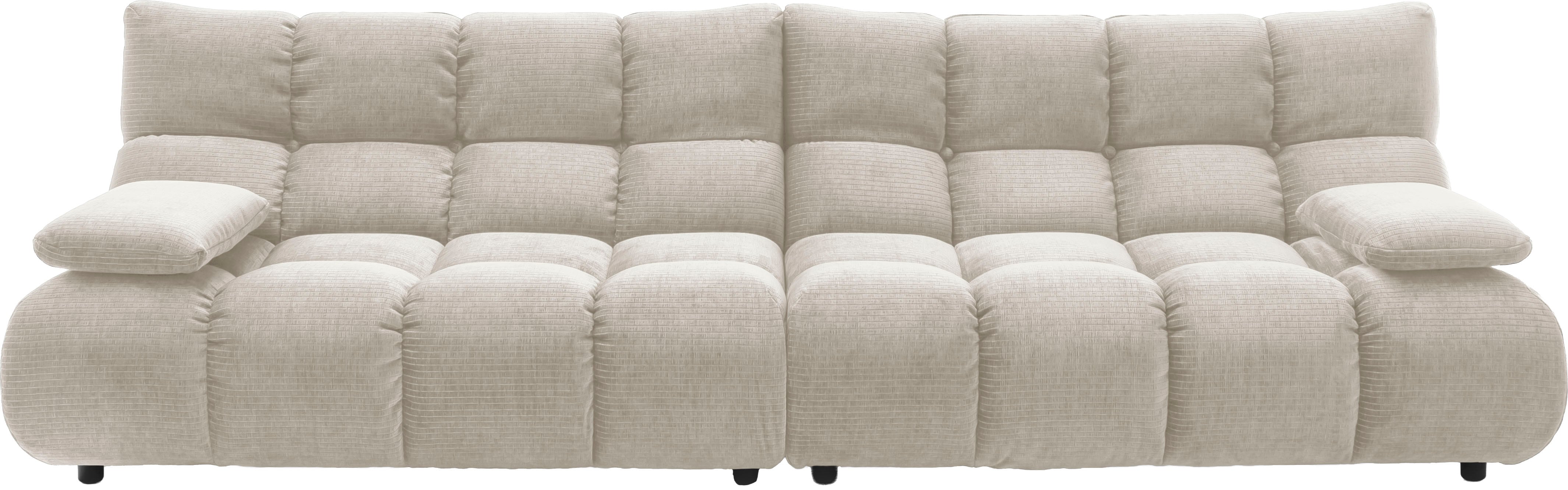 Home affaire 4-Sitzer "Cozy Bubble, mit klappbaren Armlehnen, Breite 290cm" mit eleganter Steppung, Rundumbezug & weicher Polsterung