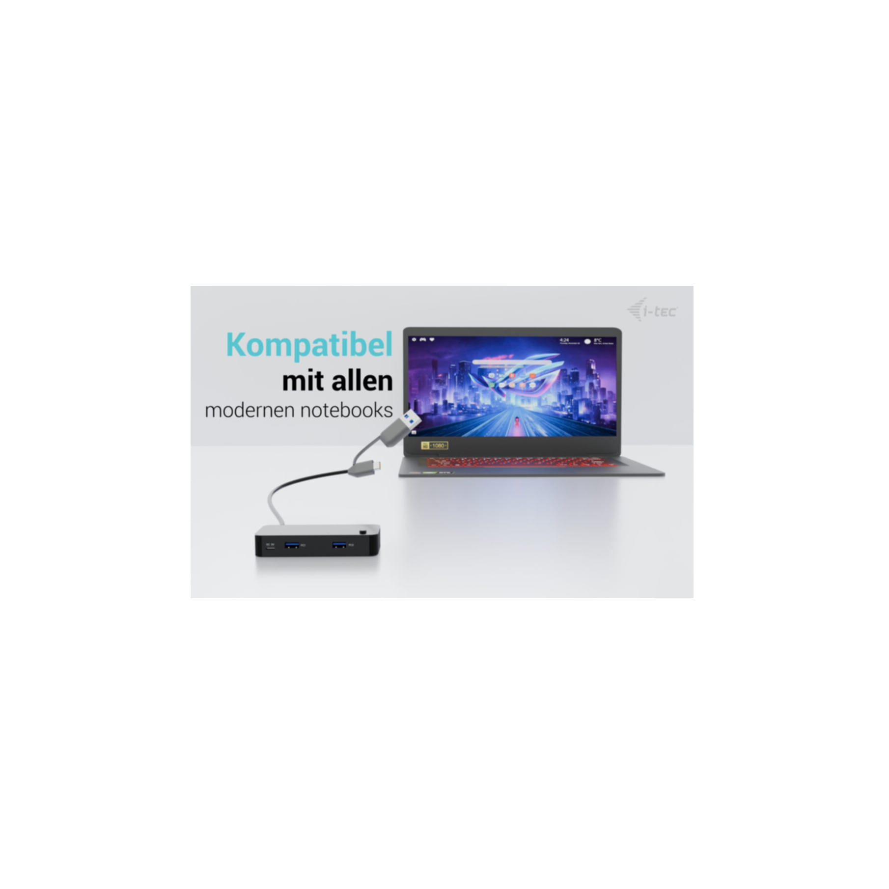 I-TEC USB-Adapter »Universal KVM HUB 2x USB-C + 2x USB-A 3.0«