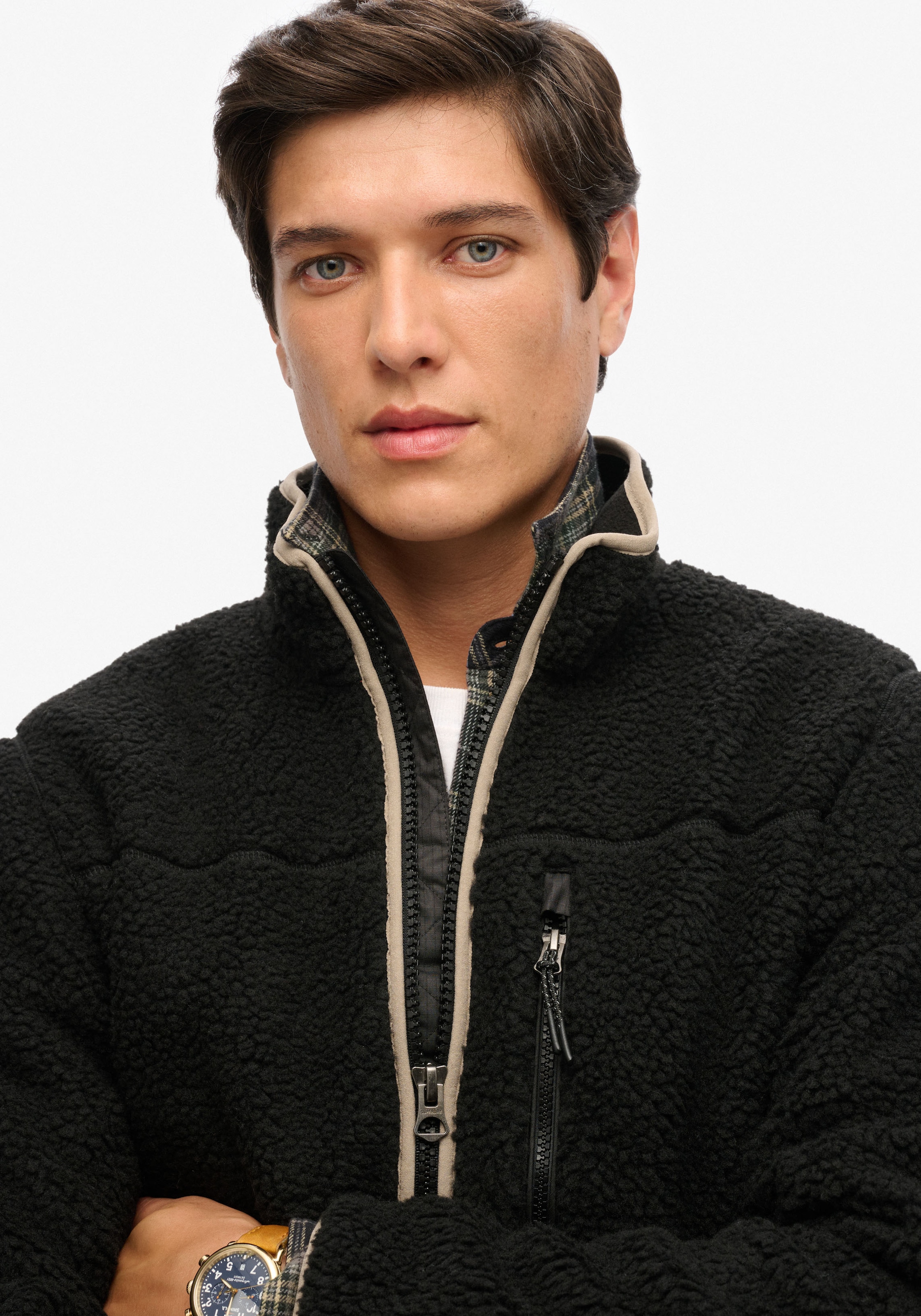 Superdry Fleecejacke »OUTDOOR FULL ZIP FLEECE«, ohne Kapuze