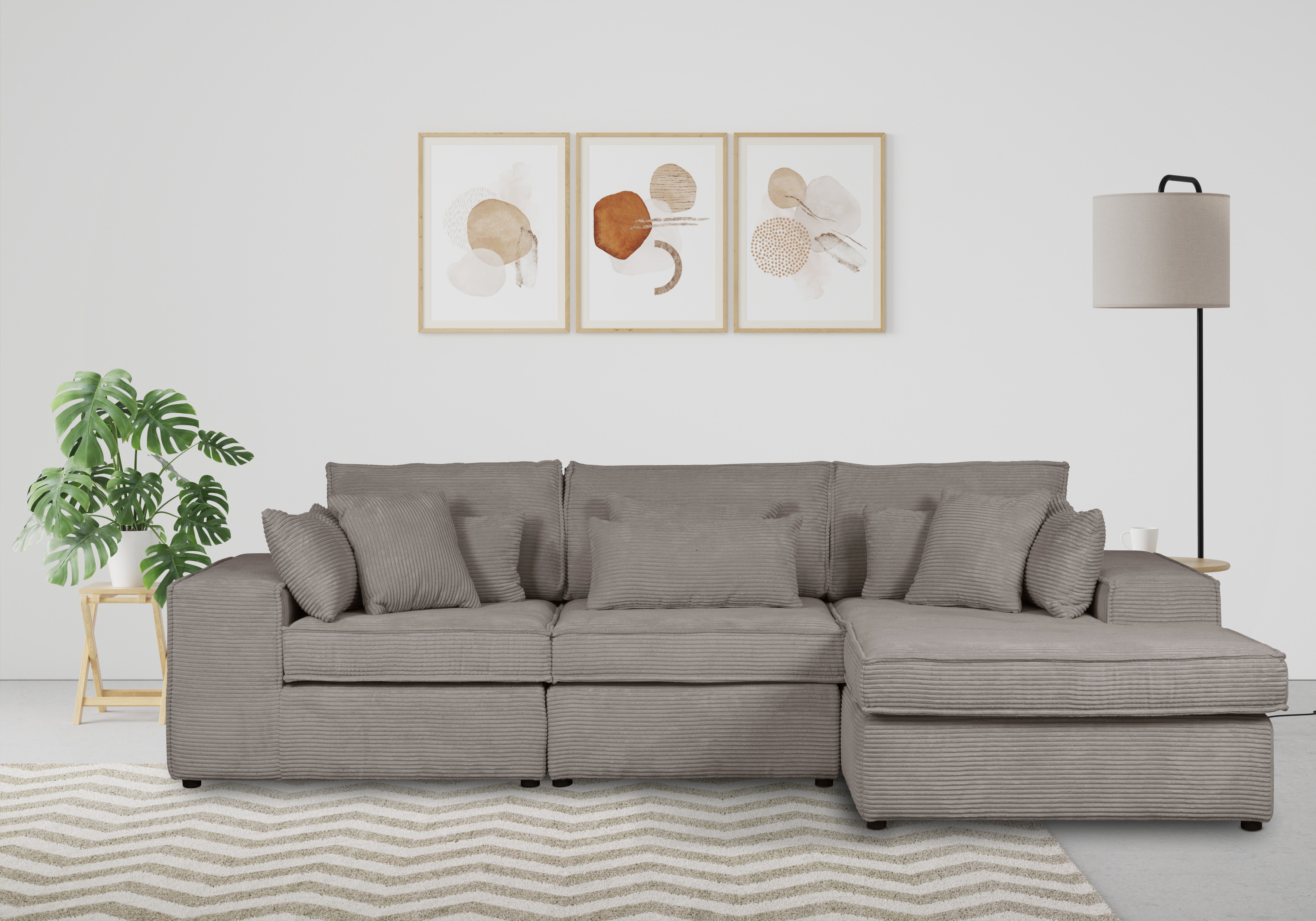 OTTO home Ecksofa "Enid L-Form" 3 Teile, bestehend aus Modulen, in vielen Bezügen, auch in Breitcord