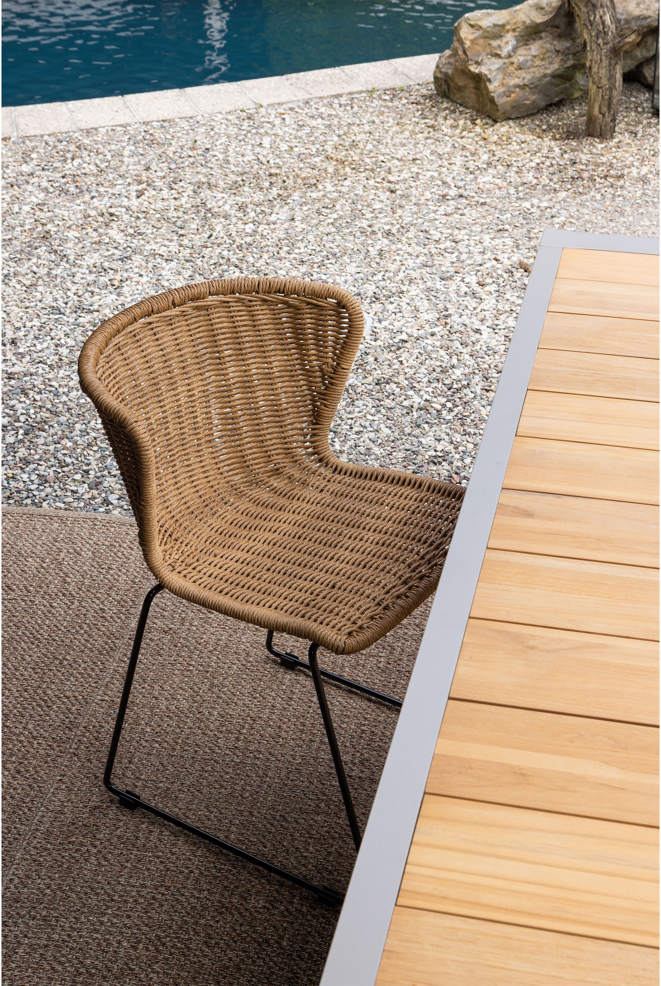 WOOOD Esszimmerstuhl "Wings aus geflochtenem Poly-Rattan mit Stahlgestell H günstig online kaufen