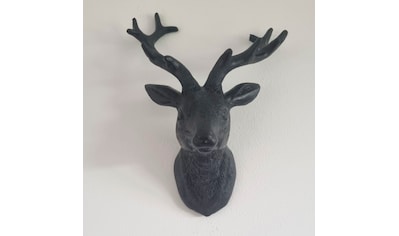 Tierfigur »Hirsch Wanddeko - schwarz (H) 22cm«