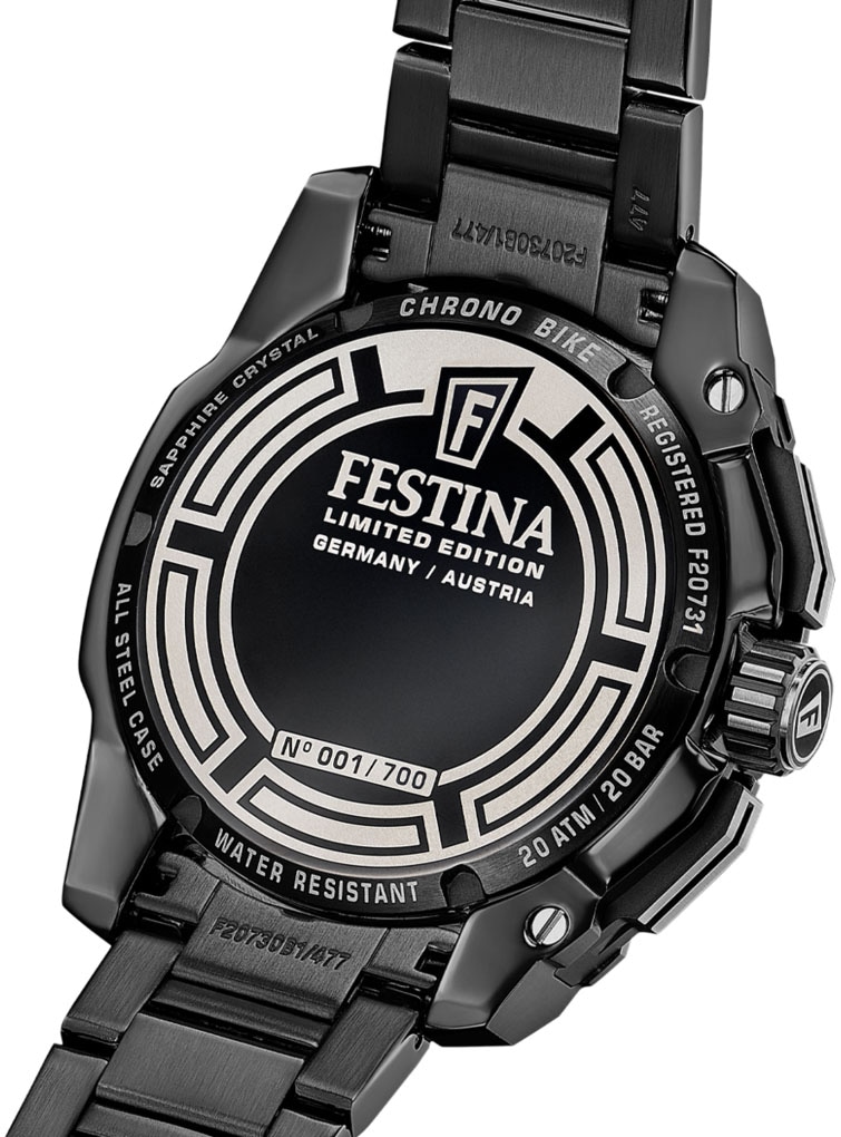 Festina Chronograph »Chrono Bike 2025 Limited Edition«, (Set, 3 tlg., mit Wechselband und Bandwechsler), Quarzuhr, Armbanduhr, Herrenuhr, Edelstahl, auf 700 Stück limitiert