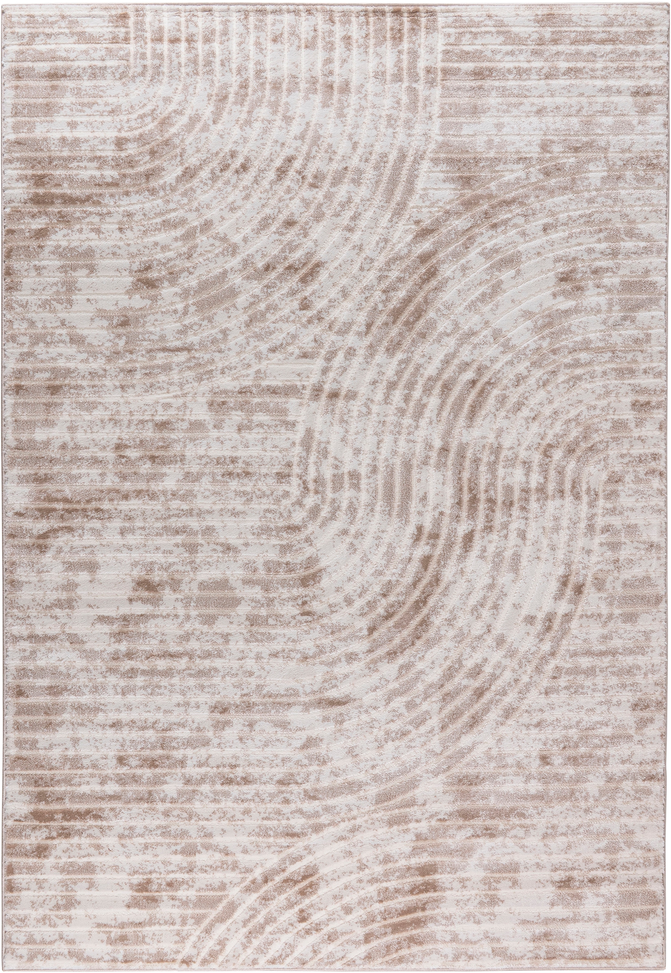 OTTO home Teppich »Luvu«, rechteckig, 12 mm Höhe, Modernes Design mit Boho-Charme, Hoch-Tief-Struktur, dezenter Glanz