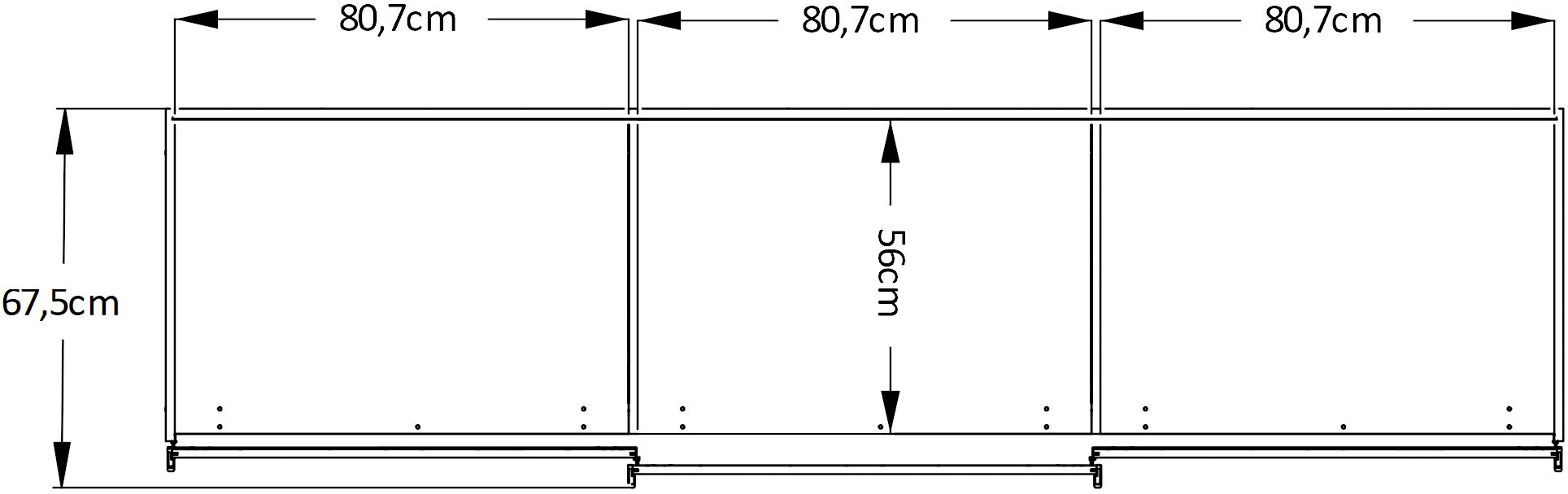 STAUD Schwebetürenschrank »Includo Glas, Made in Germany«