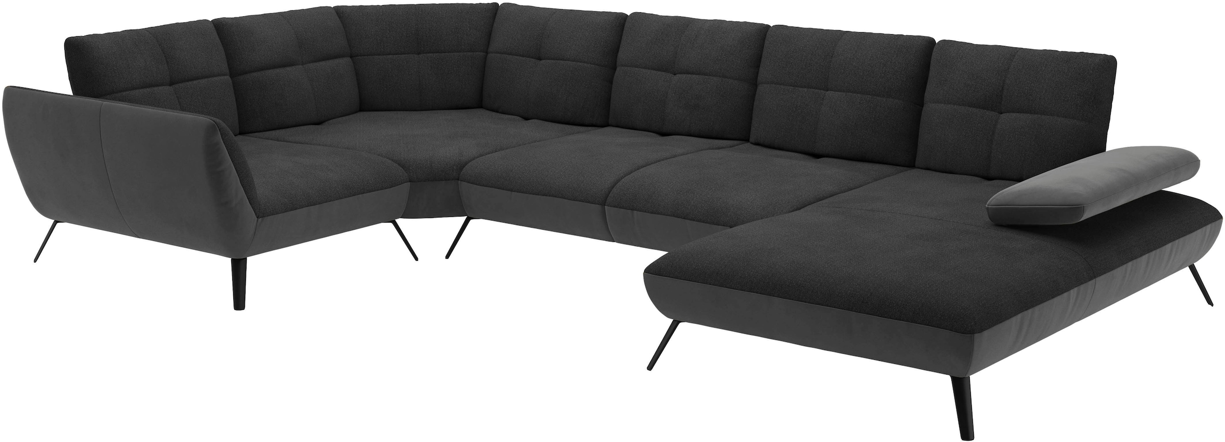 Places of Style Wohnlandschaft »Mikado U-Form«, inkl. Sitztiefenverstellung und Armteilverstellung