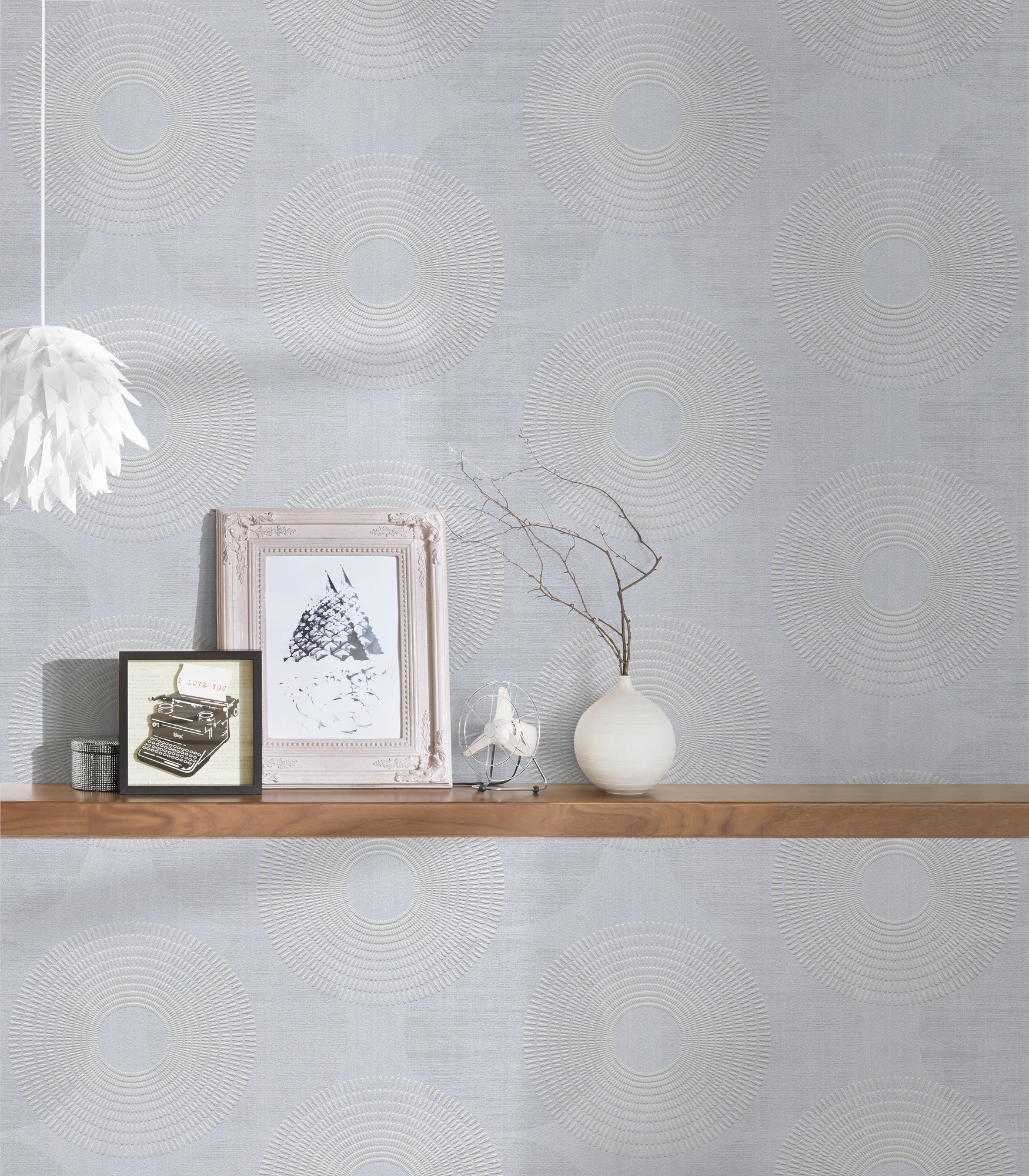A.S. Création Vliestapete »Attractive«, Strukturmuster-gemustert-Motiv, Kreis Tapete Punkte Tapeten Wohnzimmer Schlafzimmer Küche Flur Design