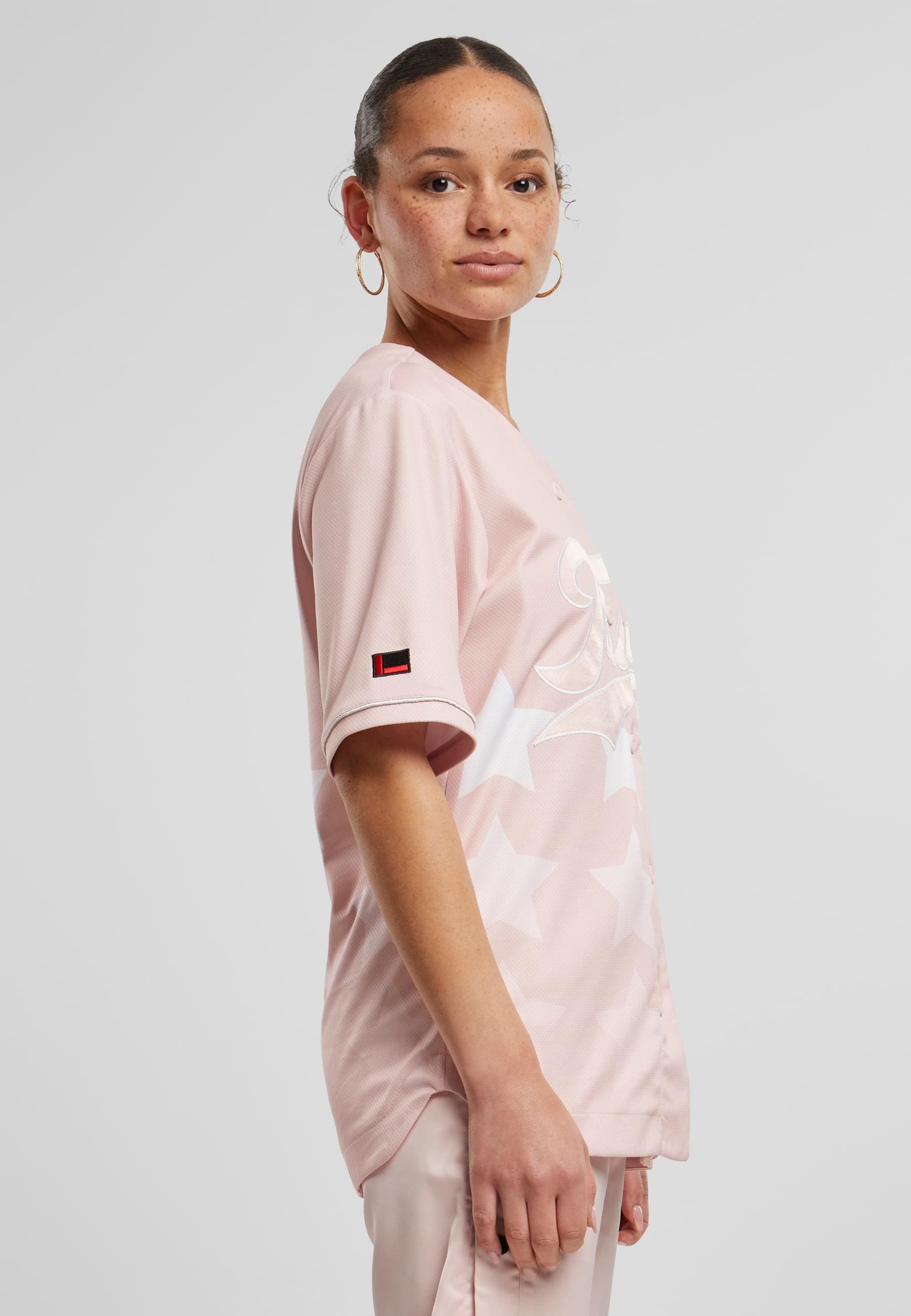 Fubu Karohemd »Fubu Damen FW221-006-1 Fubu Star Baseball Jersey Shirt«, (1 tlg.)