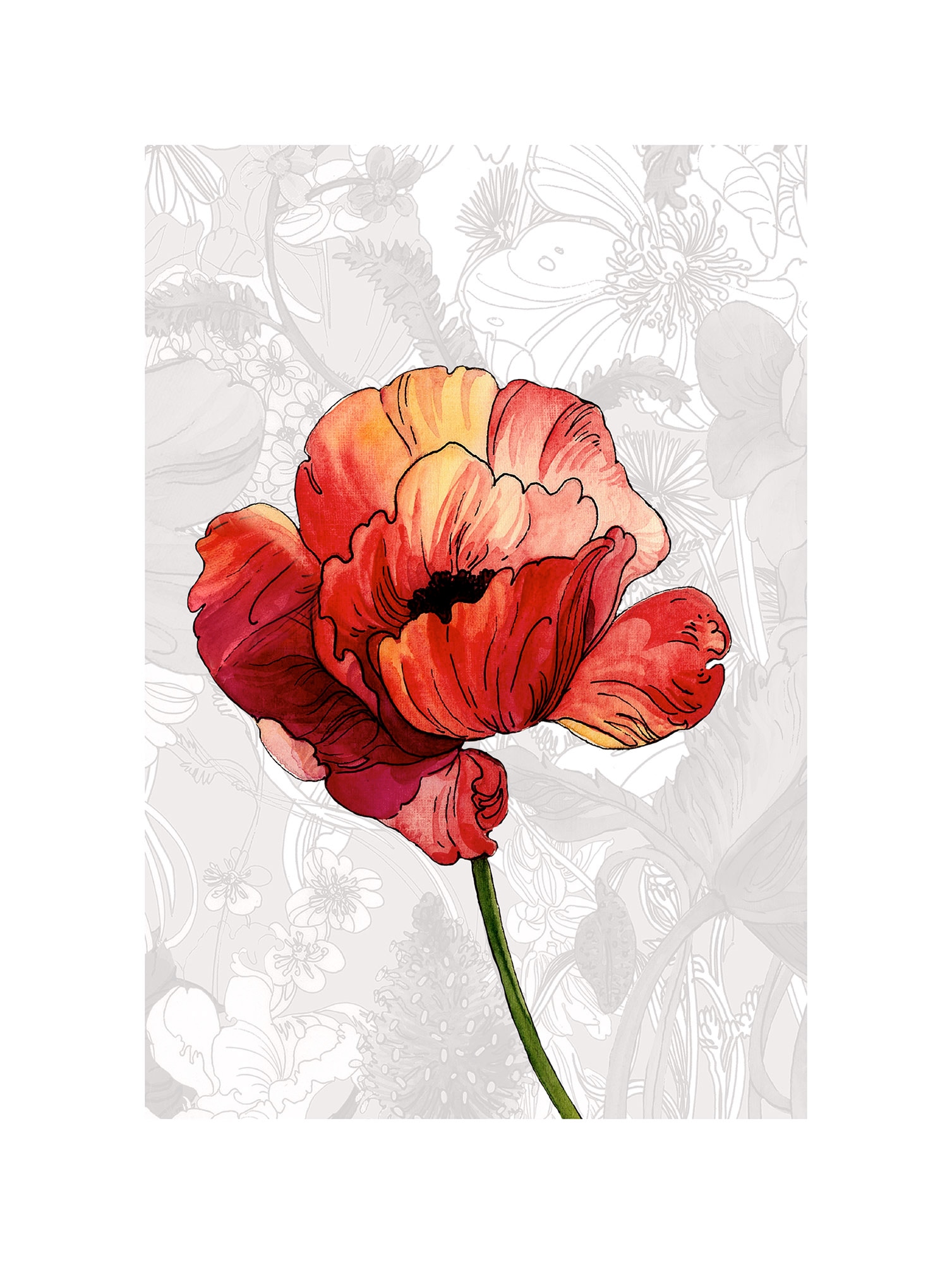 Komar Bild "Amora" Natur 1 Stk. tlg. Wandbild zur Dekoration - ohne Rahmen günstig online kaufen