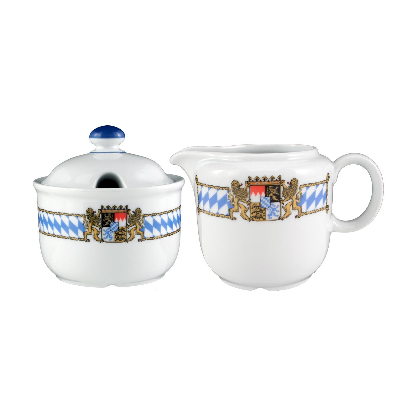 Seltmann Weiden Milch- und Zuckerset "Milch- und Zuckerset Compact Bayern 2er Set bunt" Spülmaschinenfest, Mikrowellensicher, Ofenfest