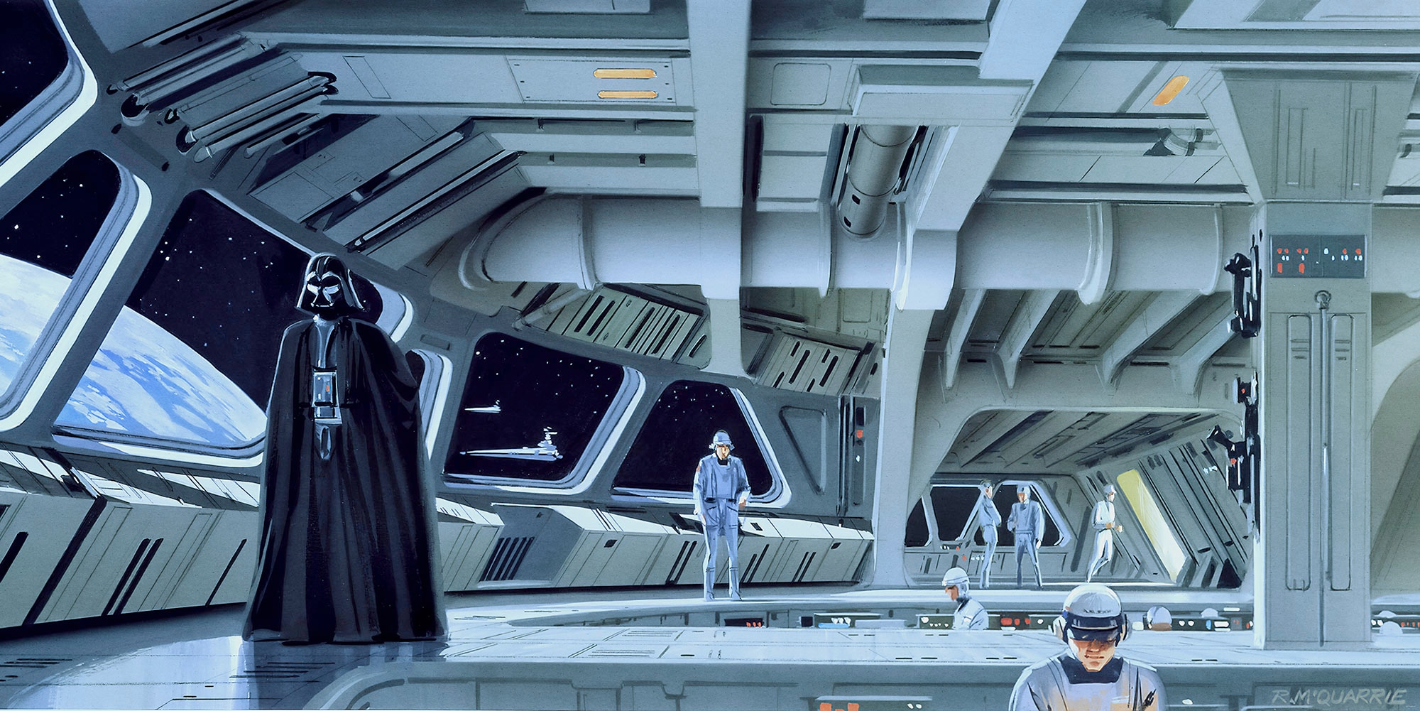 Komar Vliestapete "Star Wars Classic RMQ Stardestroyer Deck", 500x250 cm (Breite x Höhe)