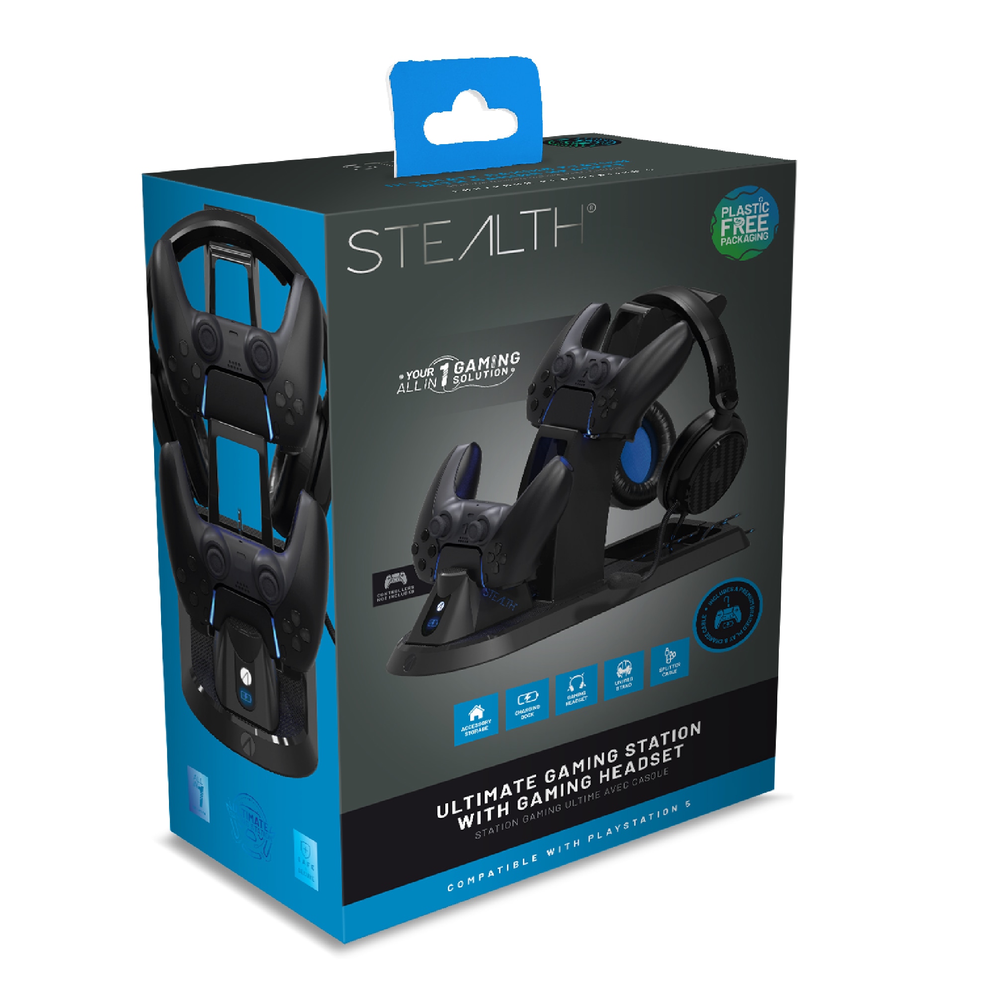 Stealth Controller-Ladestation »PS5 Ultimate Gaming Station (inkl. Headset & USB-C Kabel)«