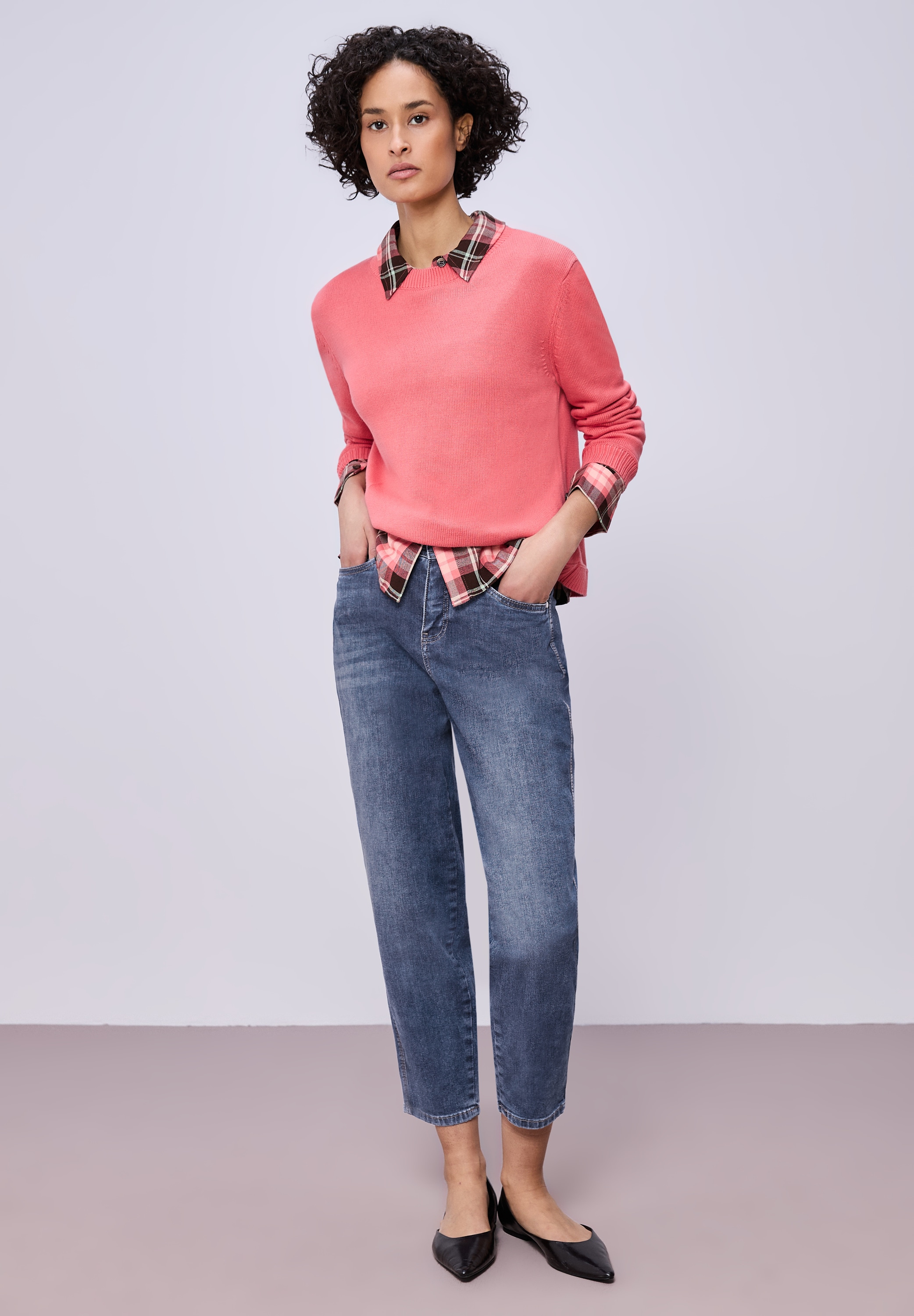 STREET ONE Tapered-fit-Jeans »Style Karlie« Barrel Leg, mit Stretch