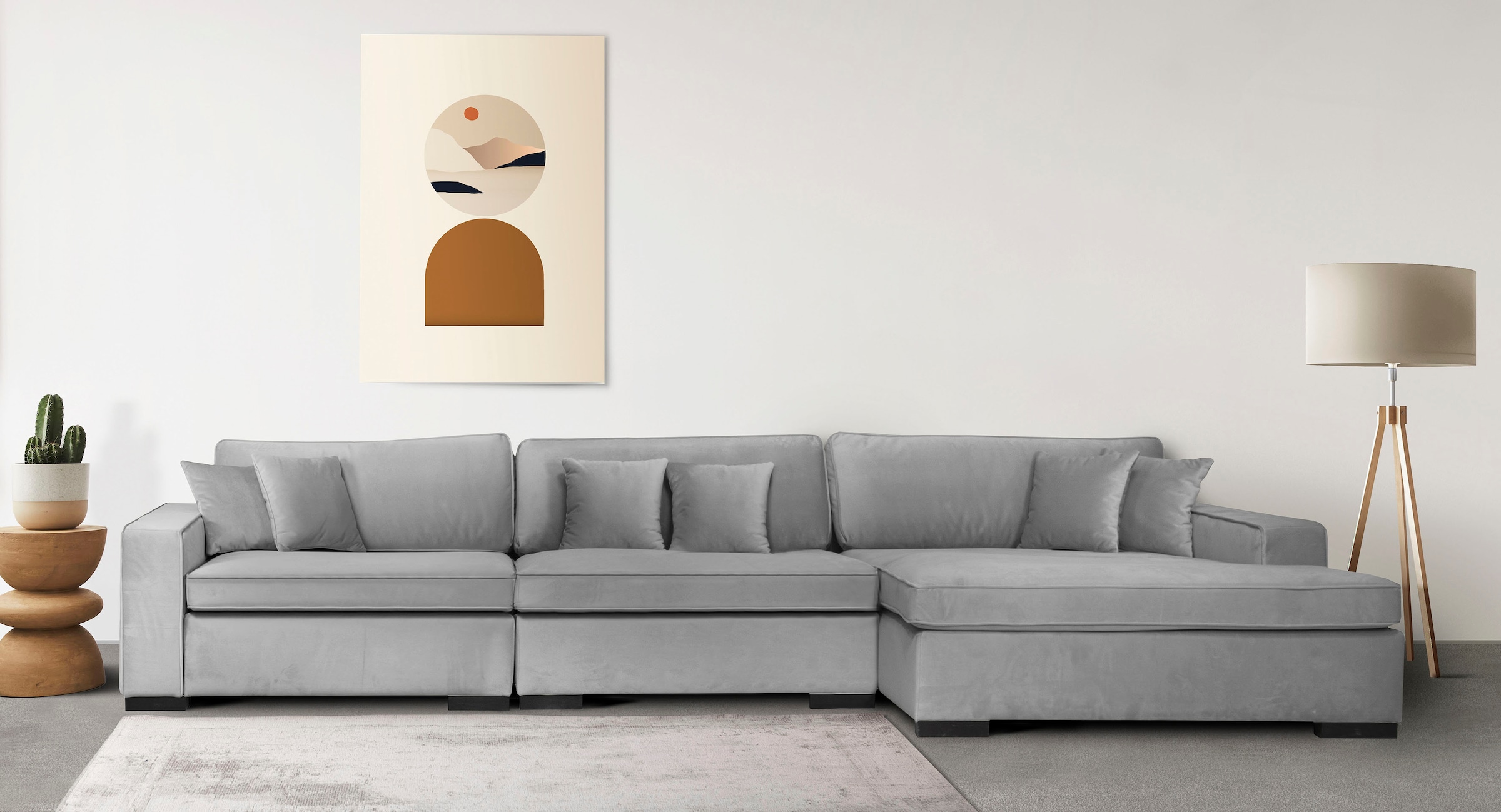 Home affaire Sofa-Eckelement "Skara XXL L-Form", Lounge-Sofa XXL mit Federk günstig online kaufen