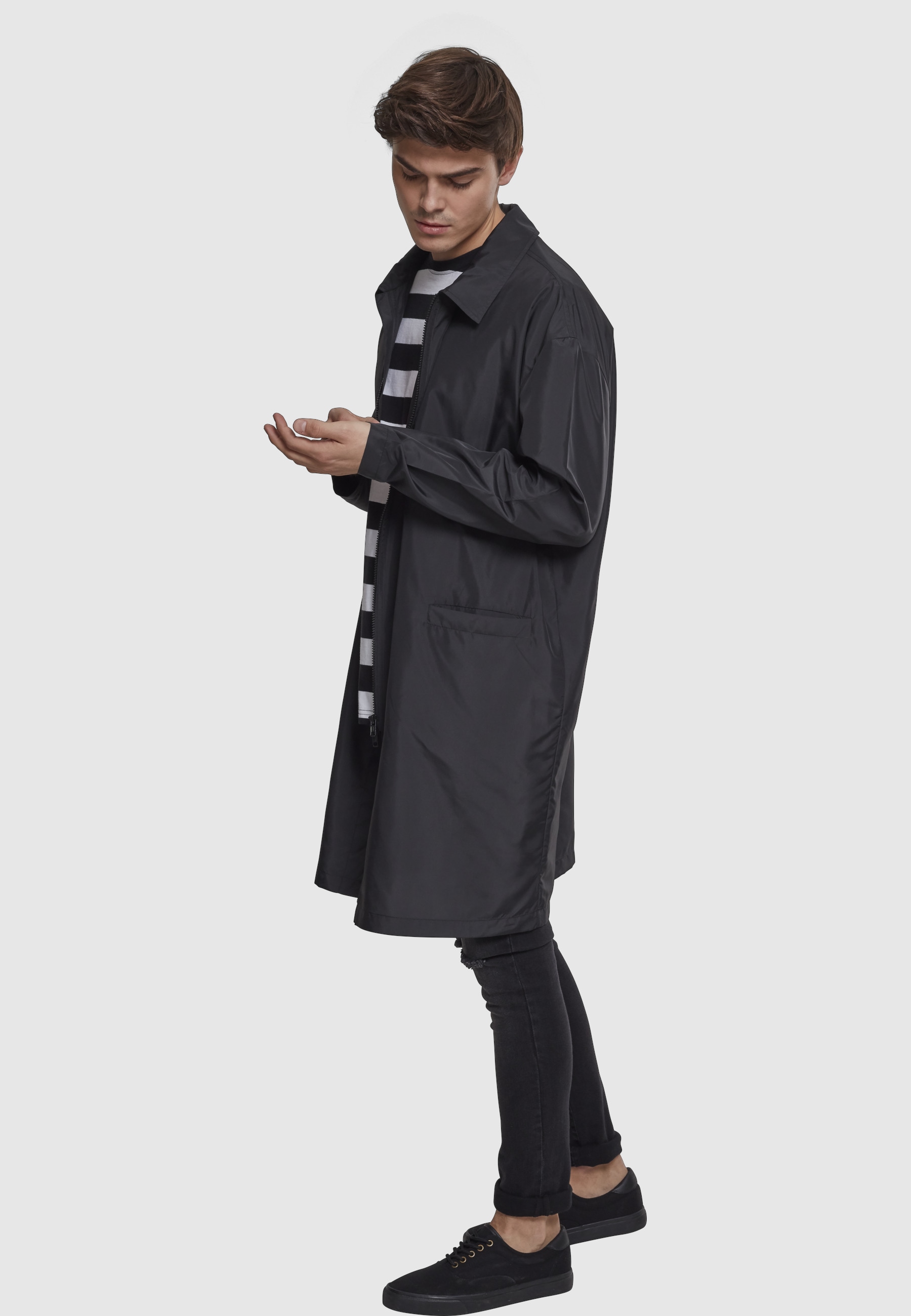 URBAN CLASSICS Allwetterjacke »Urban Classics Herren Oversized Coat« 1 Stk. tlg. ohne Kapuze